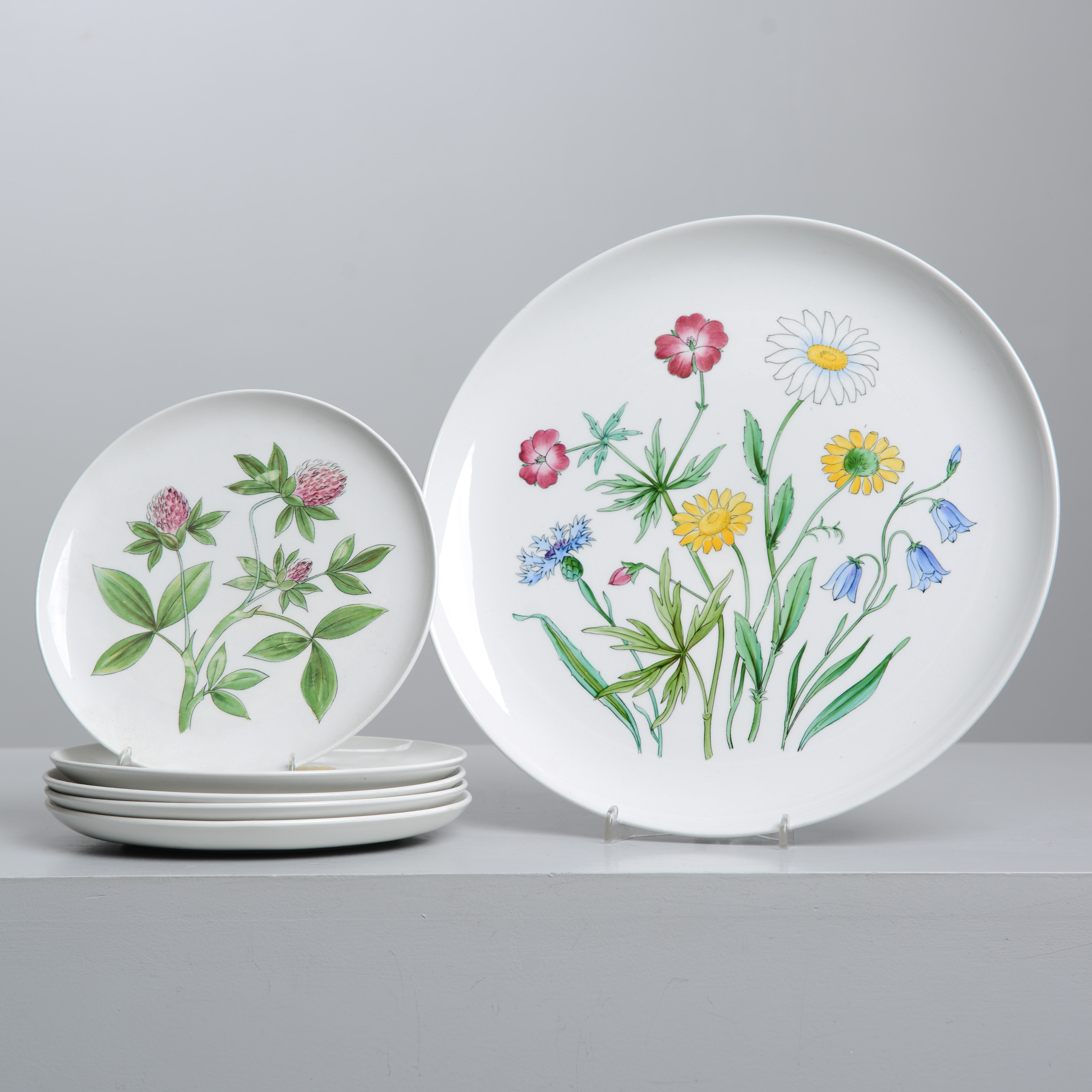 RÖRSTRAND, assietter & fat, "Flora" (6 delar).