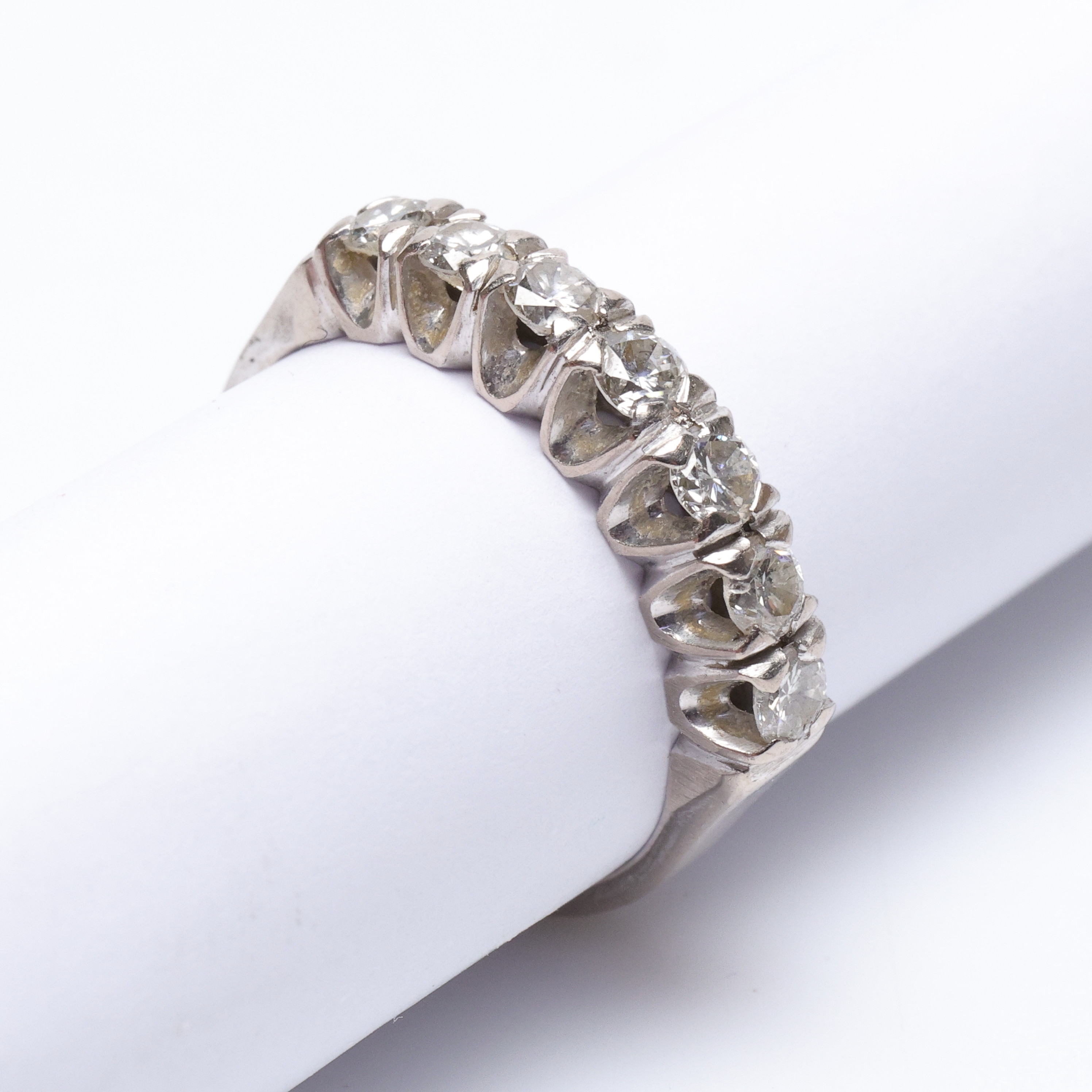 RING, 18K vitguld, med diamanter, Wissings, Linköping, vikt ca 4.6gram.