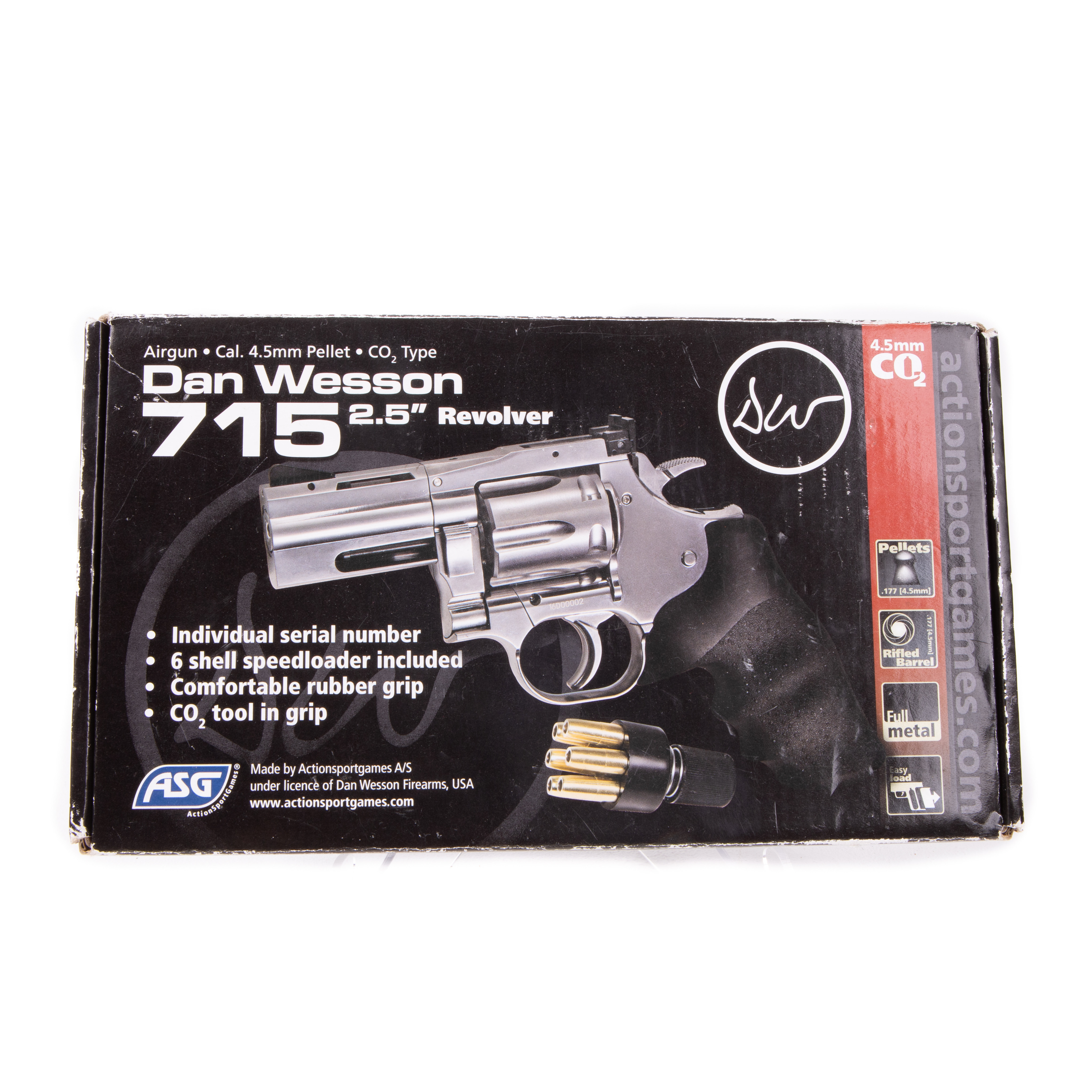 KOLSYRERREVOLVER, Dan Wesson 715 2.5 revolver, ASG, 2000-tal.