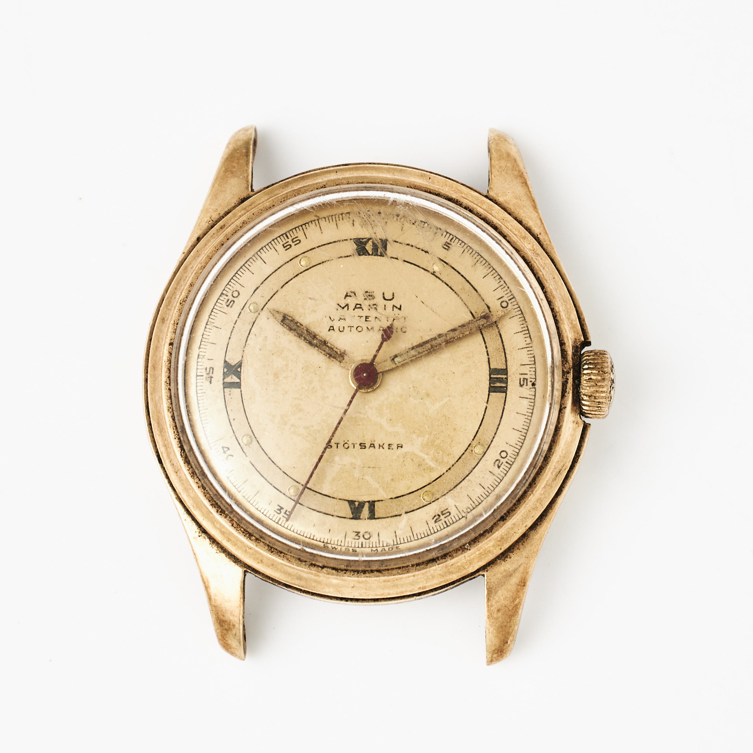 ASU, Marin, armbandsur, 34 mm, 14K guld, ca 1955.