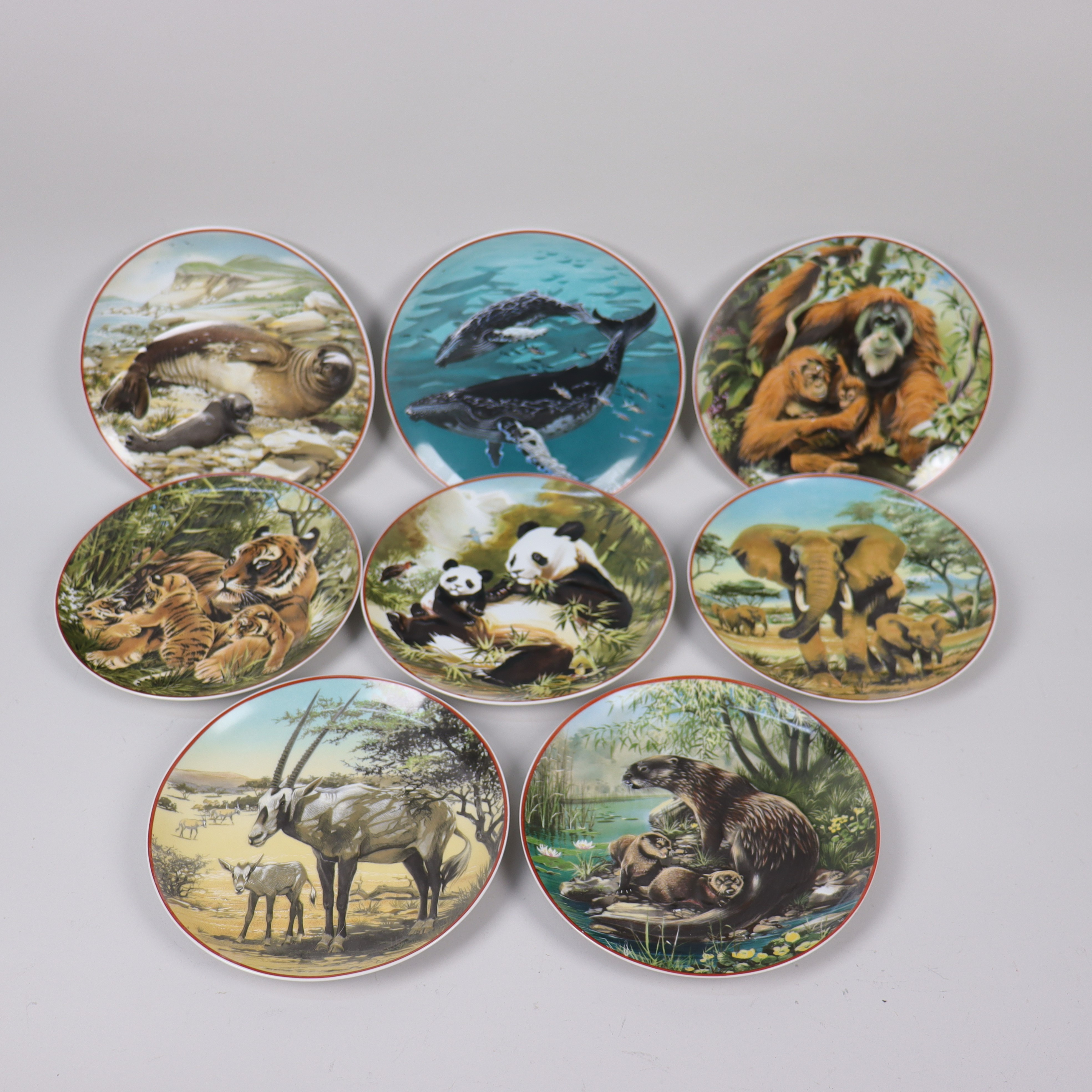 VÄGGTALLRIKAR, Heinrich, Villeroy & Boch, World Wildlife Fund, 8 st.