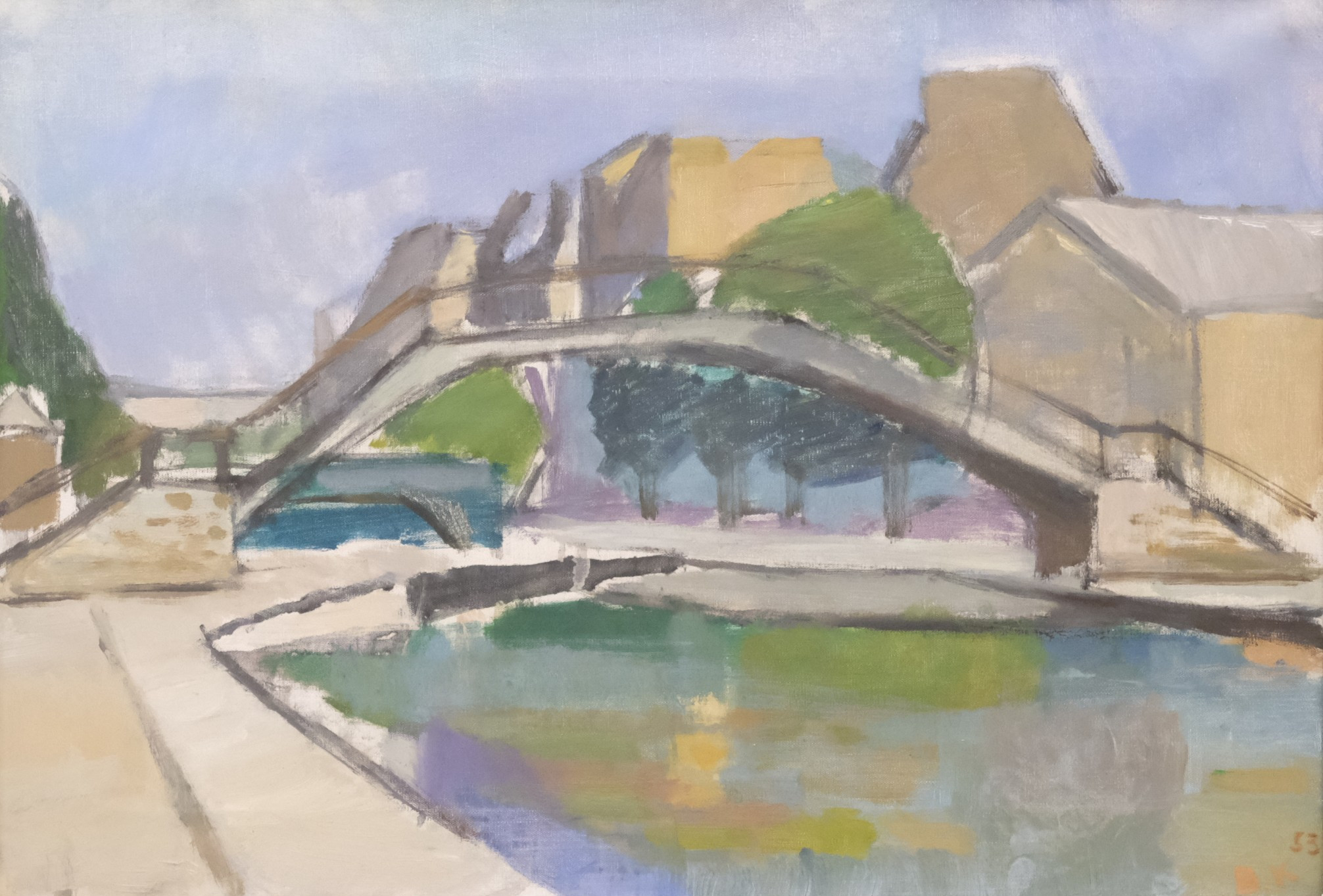 BRITA AF KLERCKER. BRO ÖVER CANAL SAINT MARTIN, PARIS, NUMERA "PASSERELLE JANE BIRKIN".
