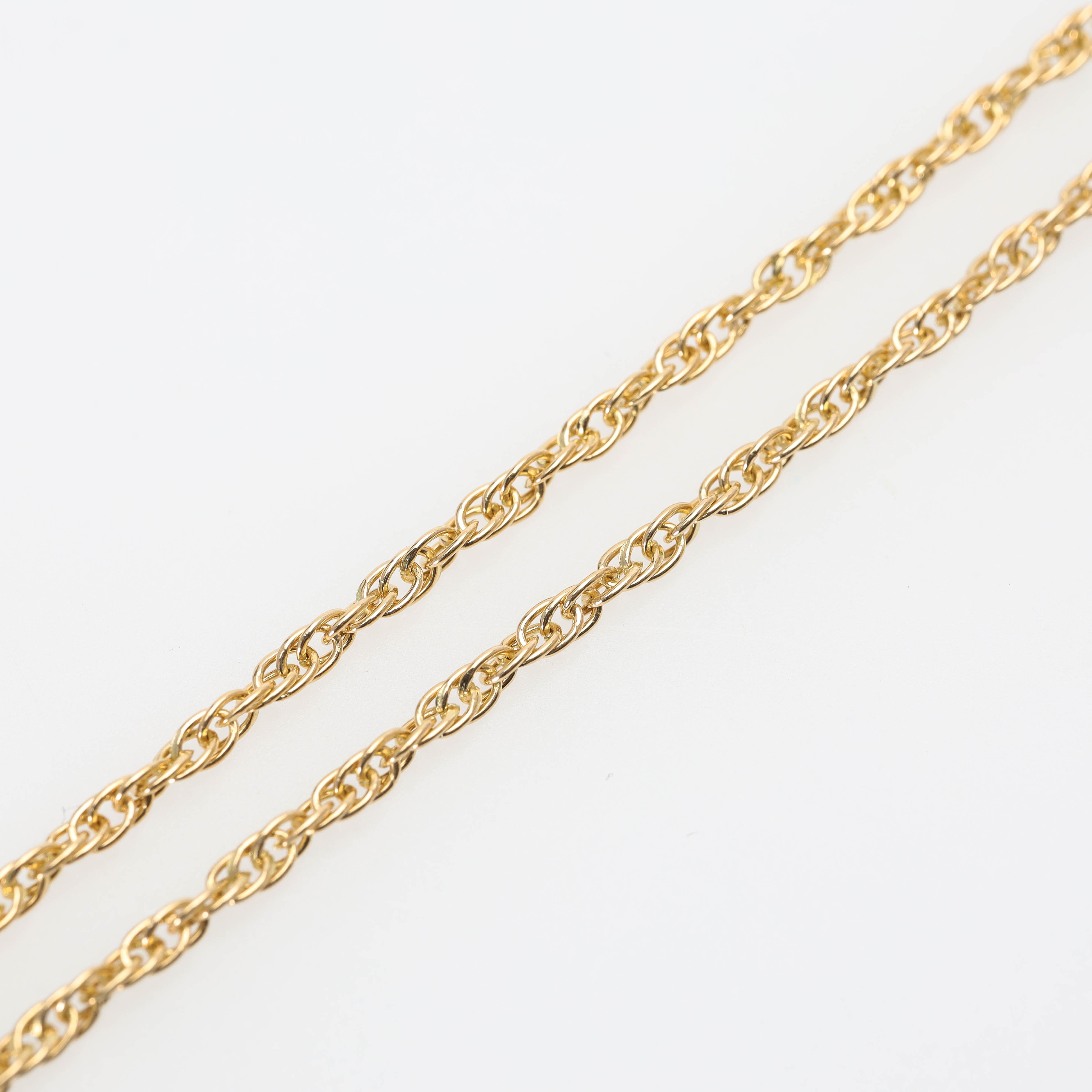 HALSKEDJA, 14 k guld, singaporlänk, längd 46/60 cm.