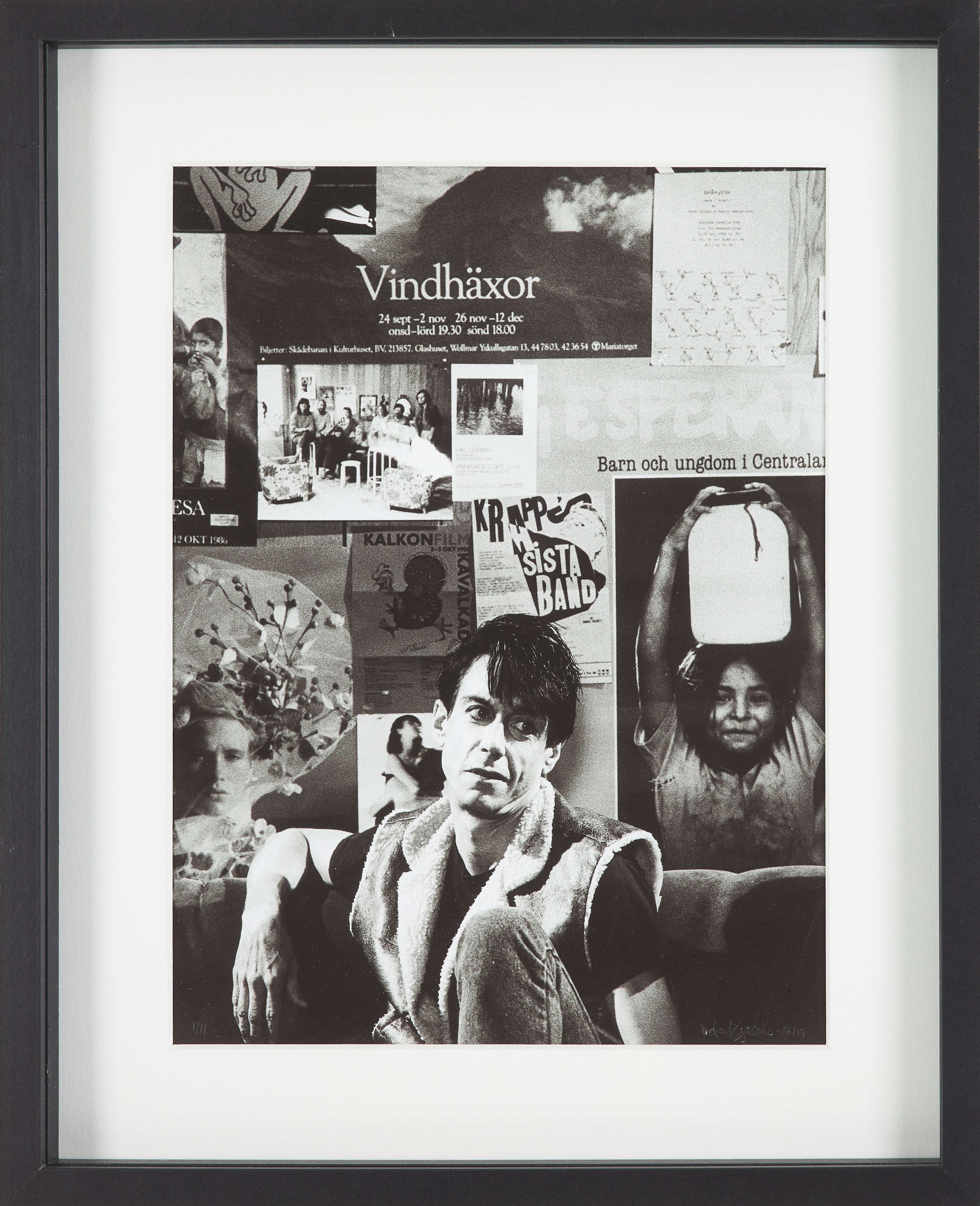 PETER KJELLERÅS. "Iggy Pop, Stockholm 1986", gicléetryck på classic fine art, signerad och numrerad 1/11.