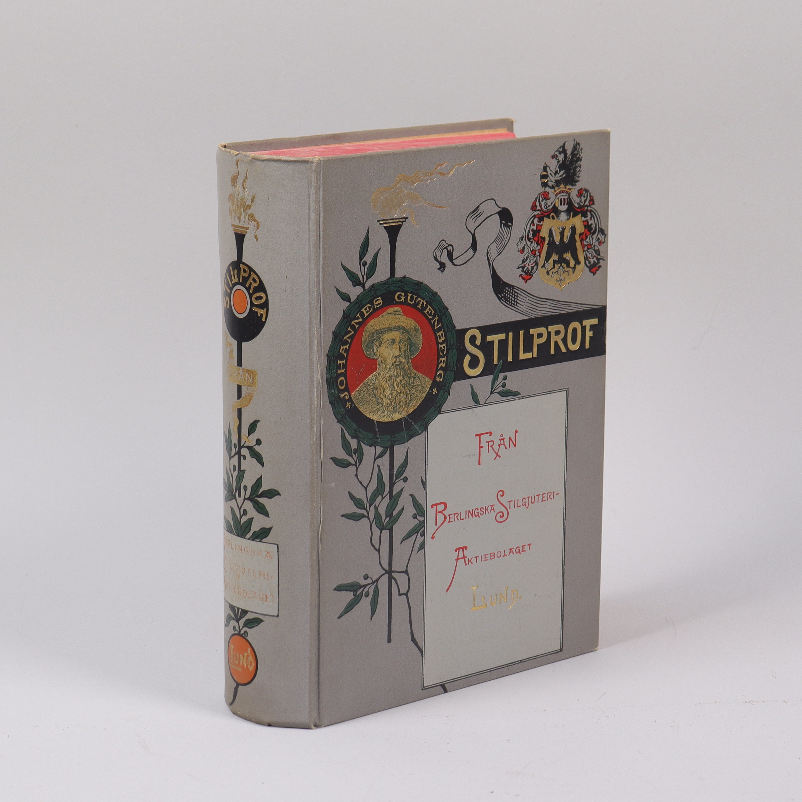 BOK, "Stilprof" från Berlingska stilgjuteriet Lund, Berlingska Stilgjuteri-Aktiebolaget, sent 1800-tal.