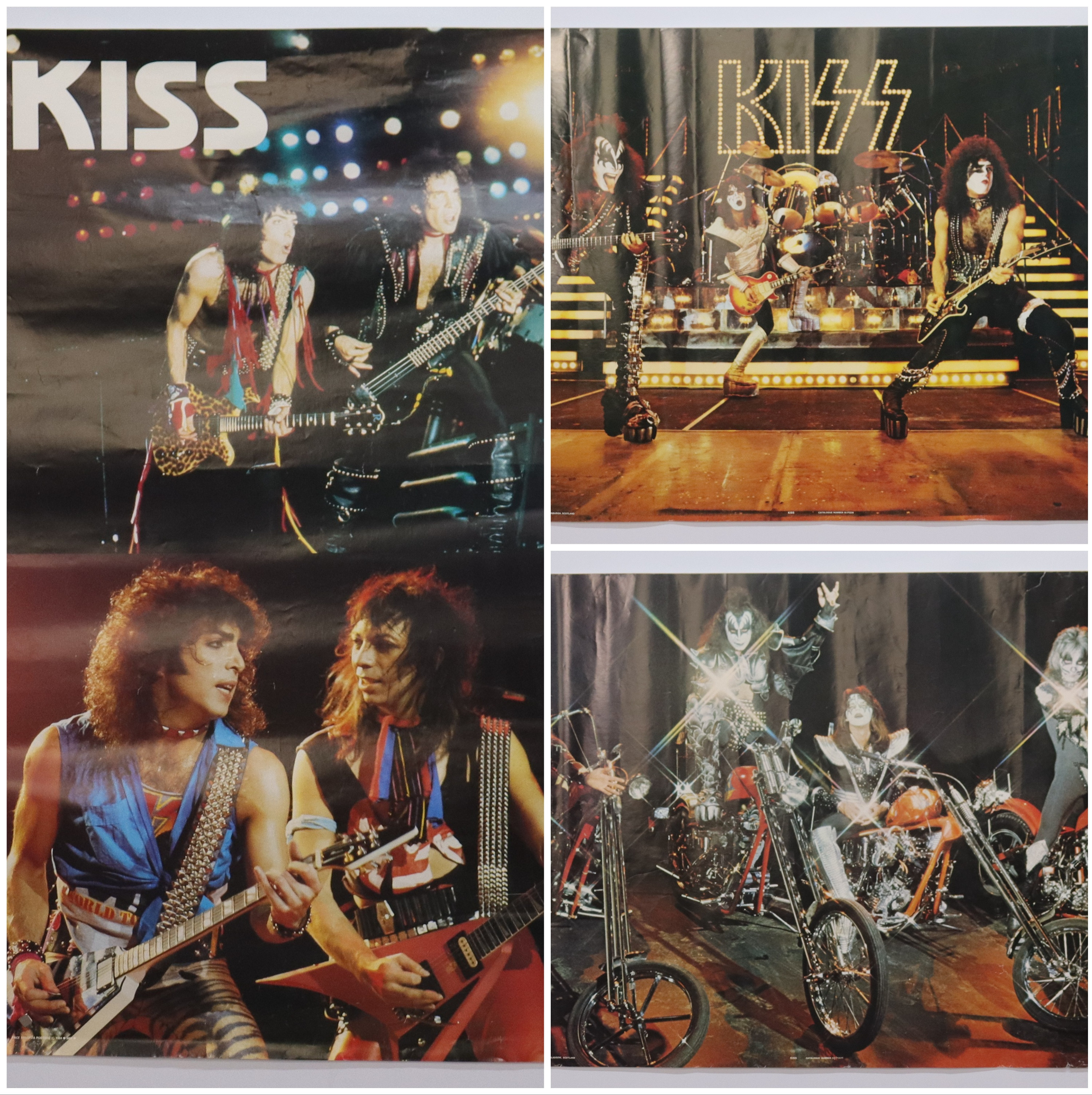 KISS, affischer, 1970/80-tal, 3 st.