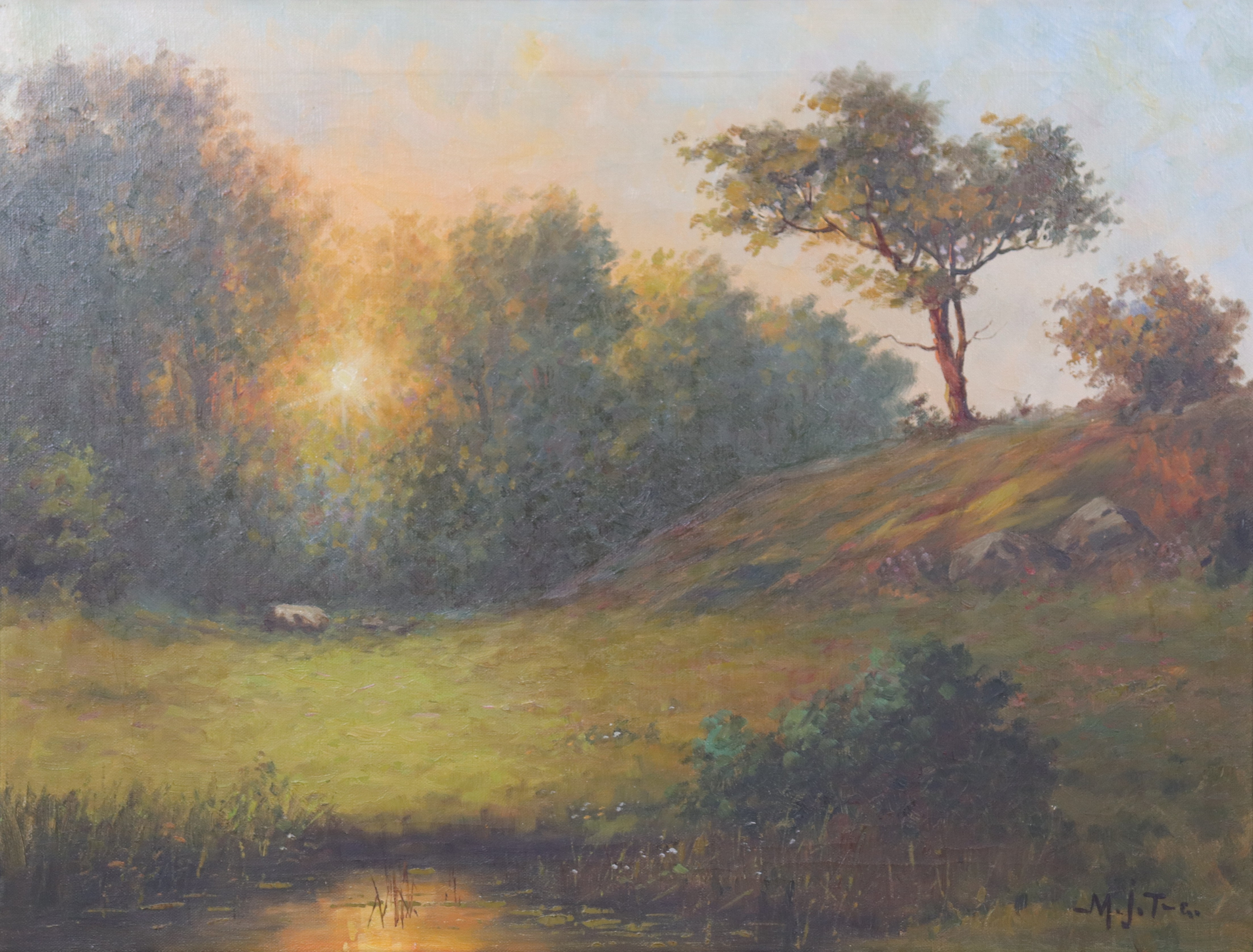 MARTIN JOHAN TENGBERG (1877-1941). olja på duk, landskap.