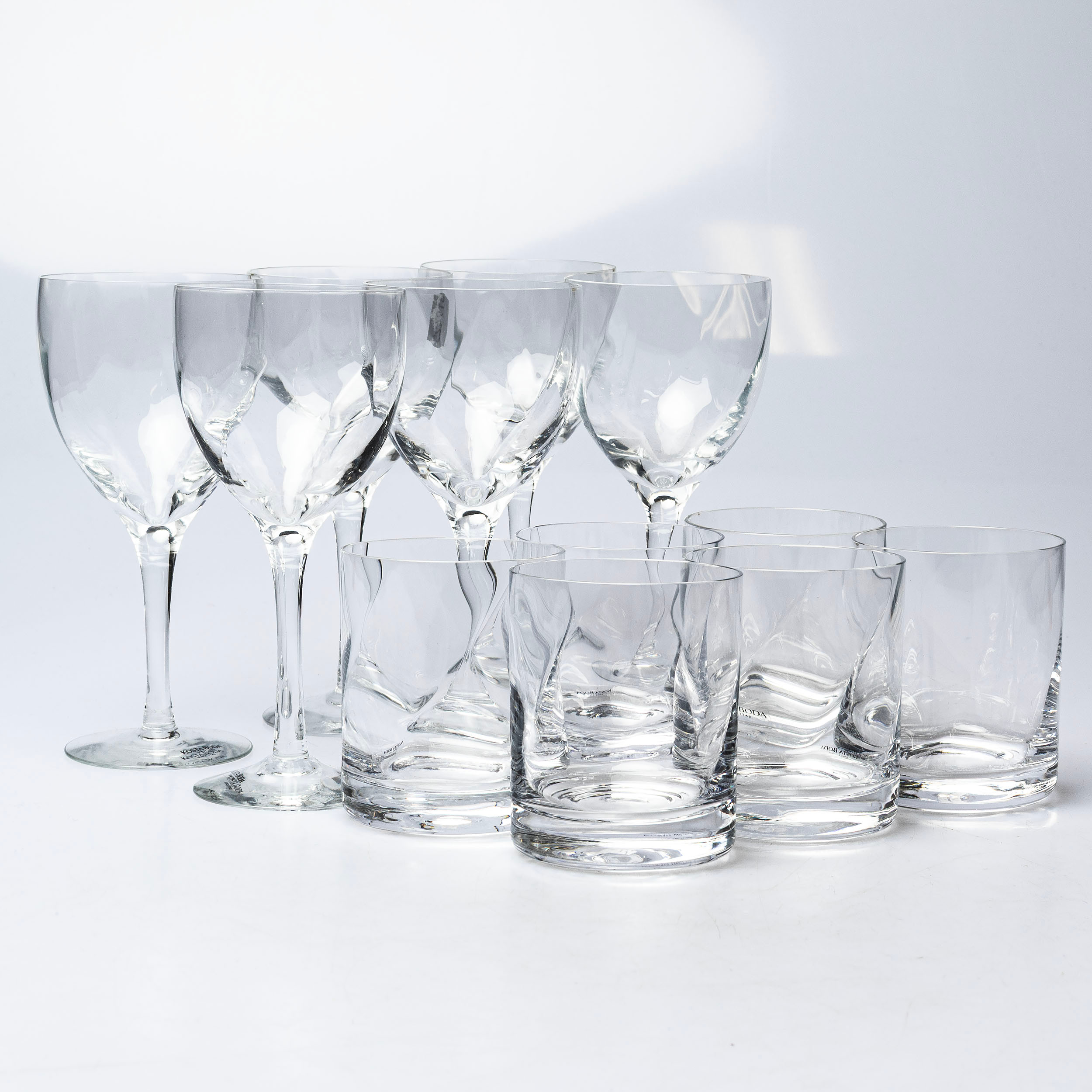 BERTIL VALLIEN. Glasservisdelar, 12 st, Kosta Boda Chateau.