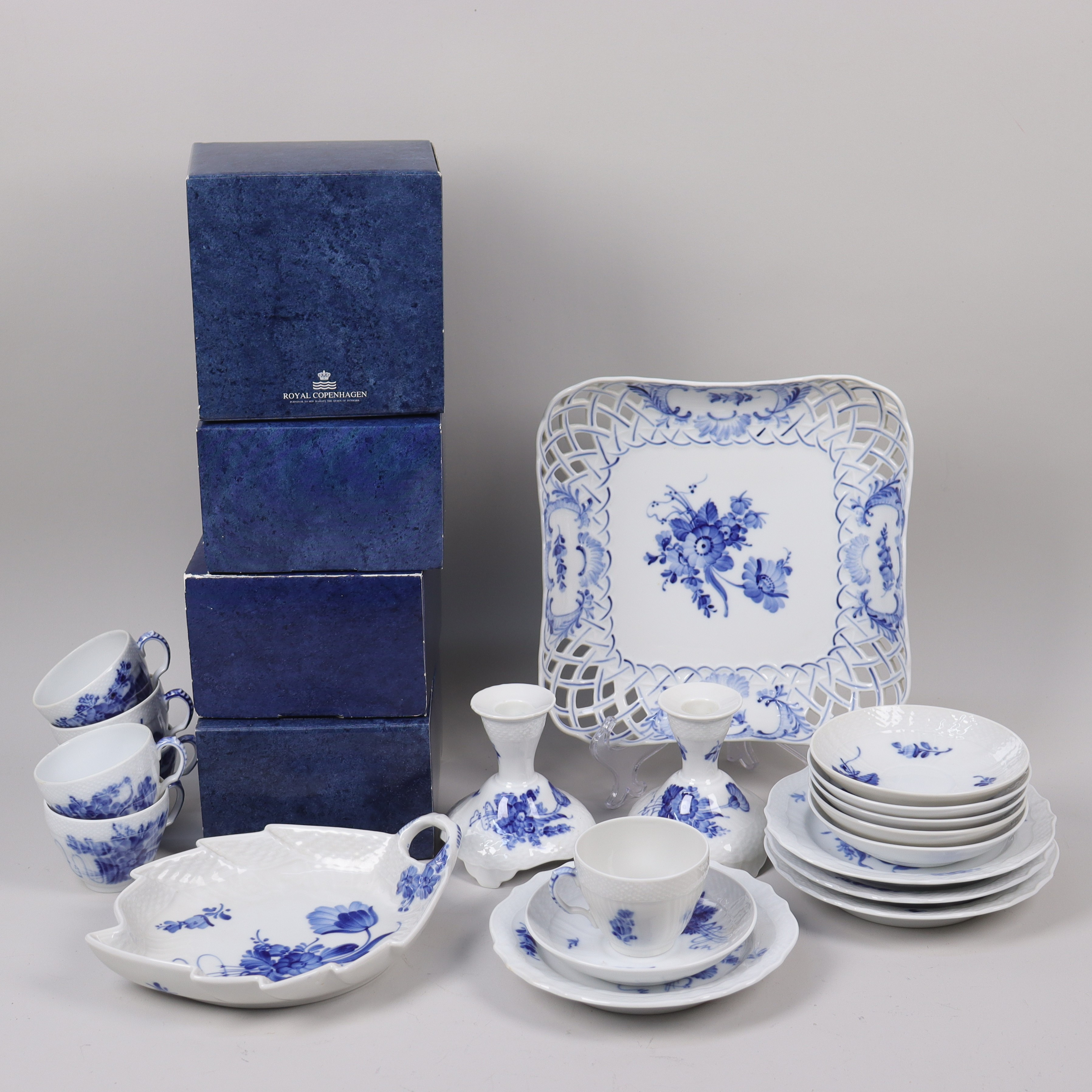 SERVIS, "Blå Blomster", Royal Copenhagen, Danmark, 28 delar.