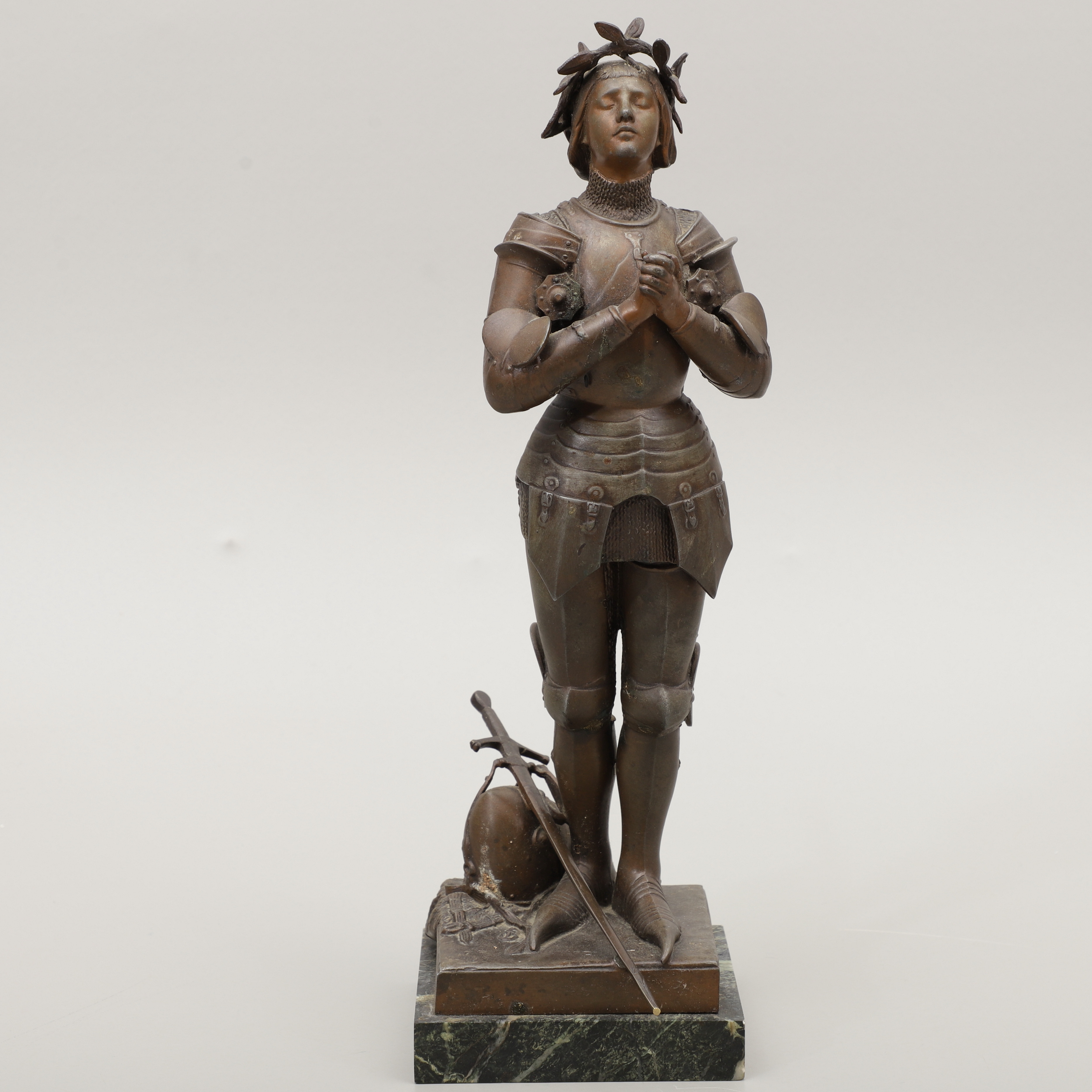 ANTONIN MERCIÉ. SKULPTUR, "Jeanne d´ Arc", brons, signerad.
