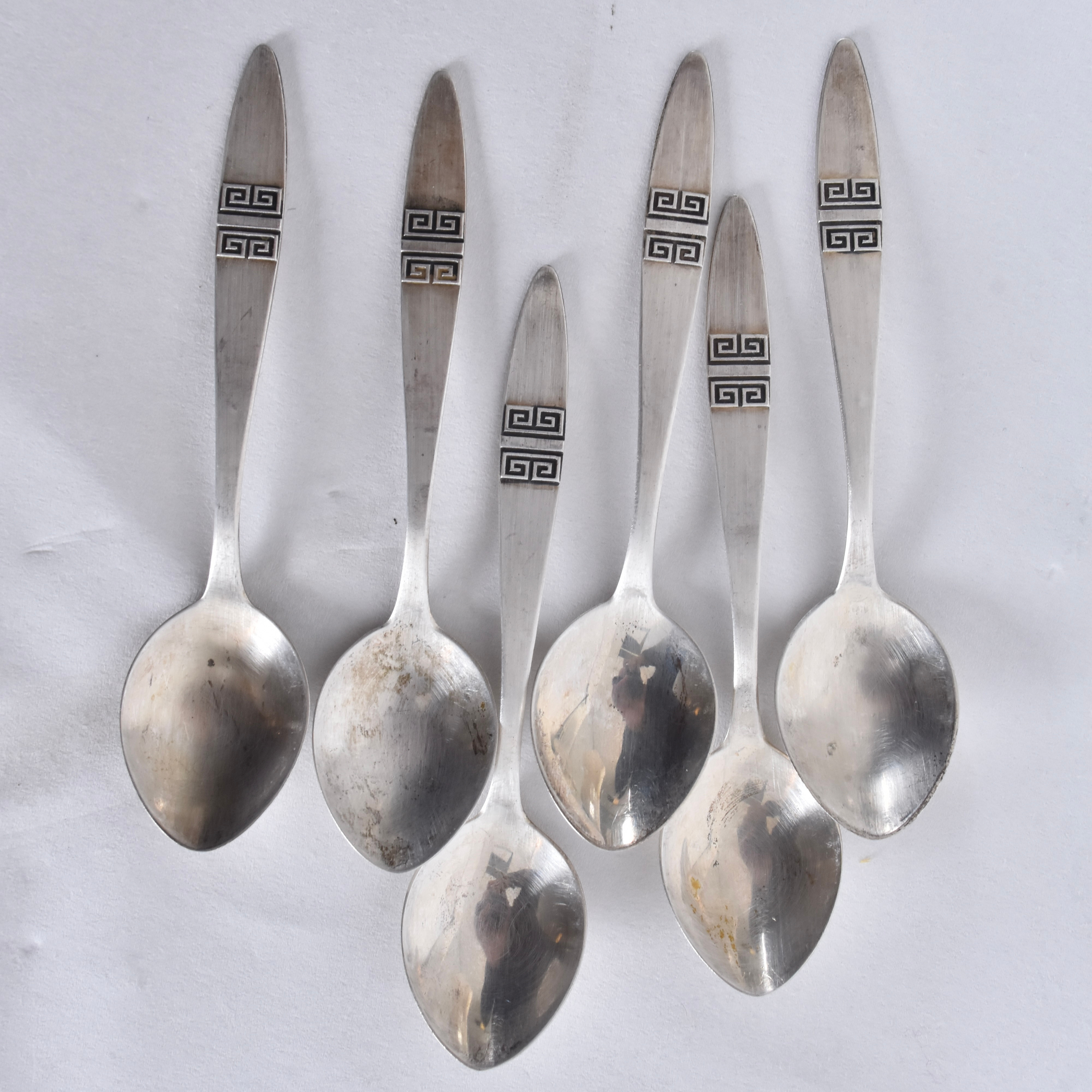 KAFFESKEDAR, 6 st, silver, Ryssland, 1900-talets mitt.