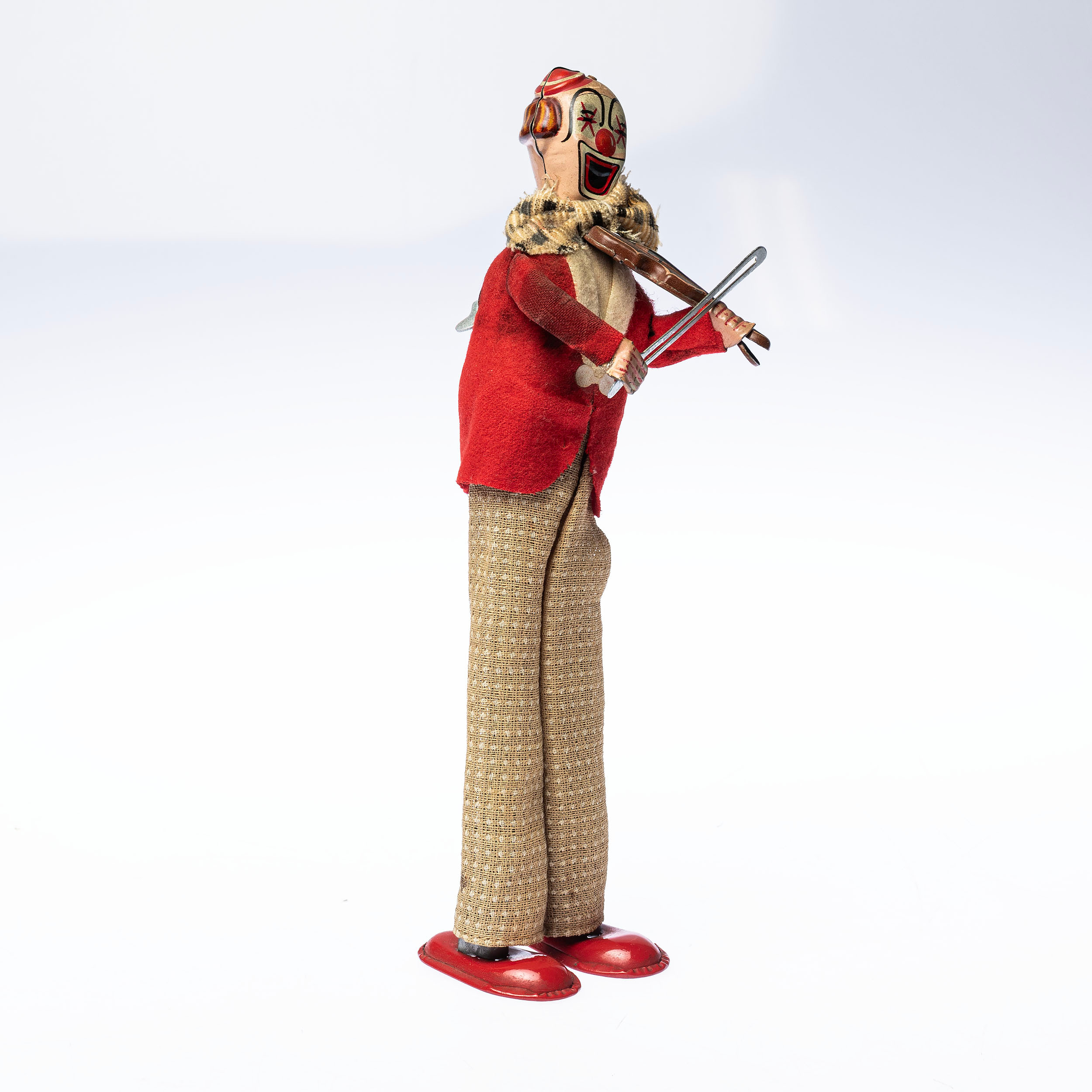PLÅTLEKSAK, "Happy the violinist", Japan, omkring 1900-talets mitt.