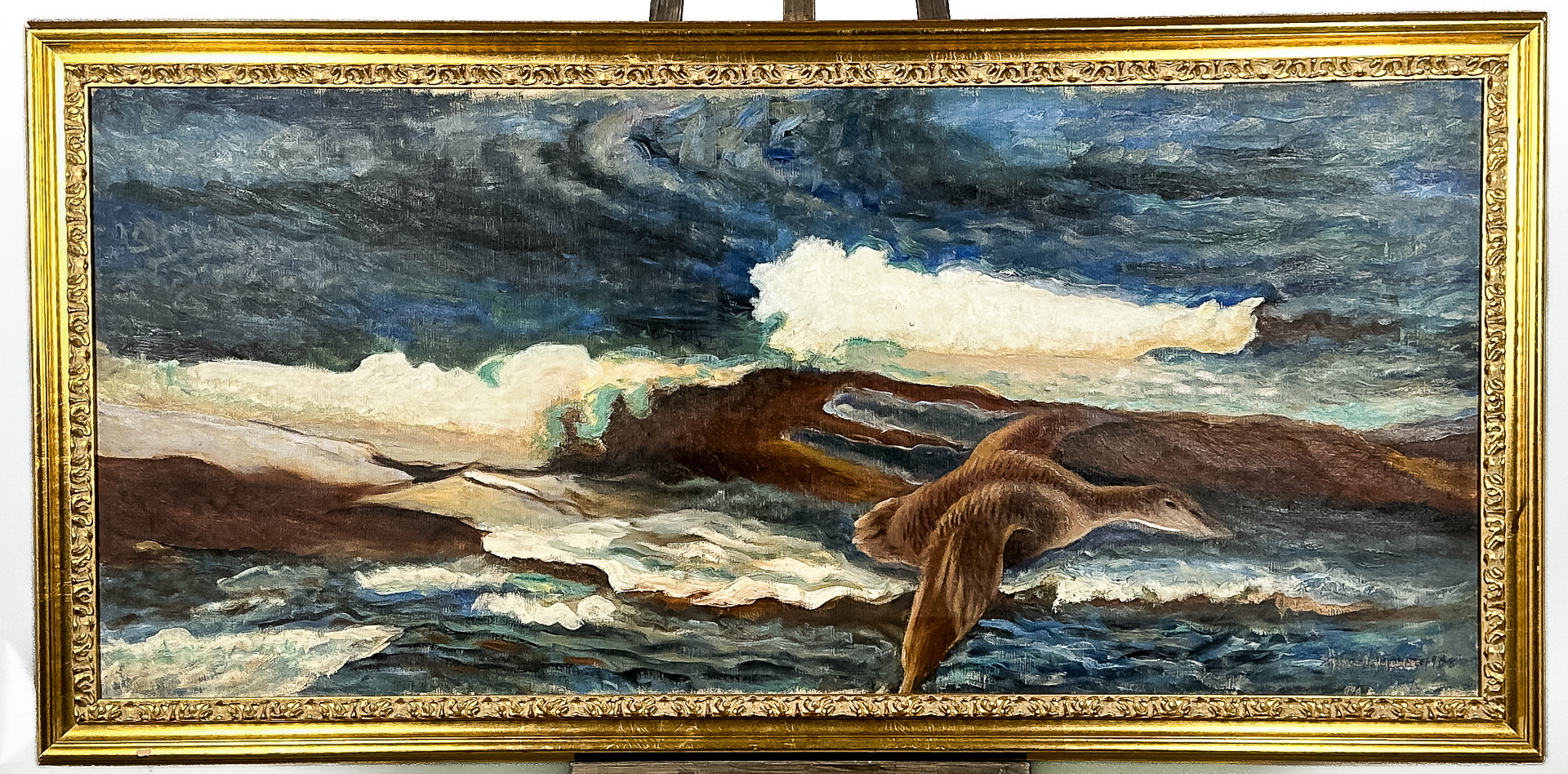 Okänd konstnär, OLJA PÅ DUK, daterad-1908.