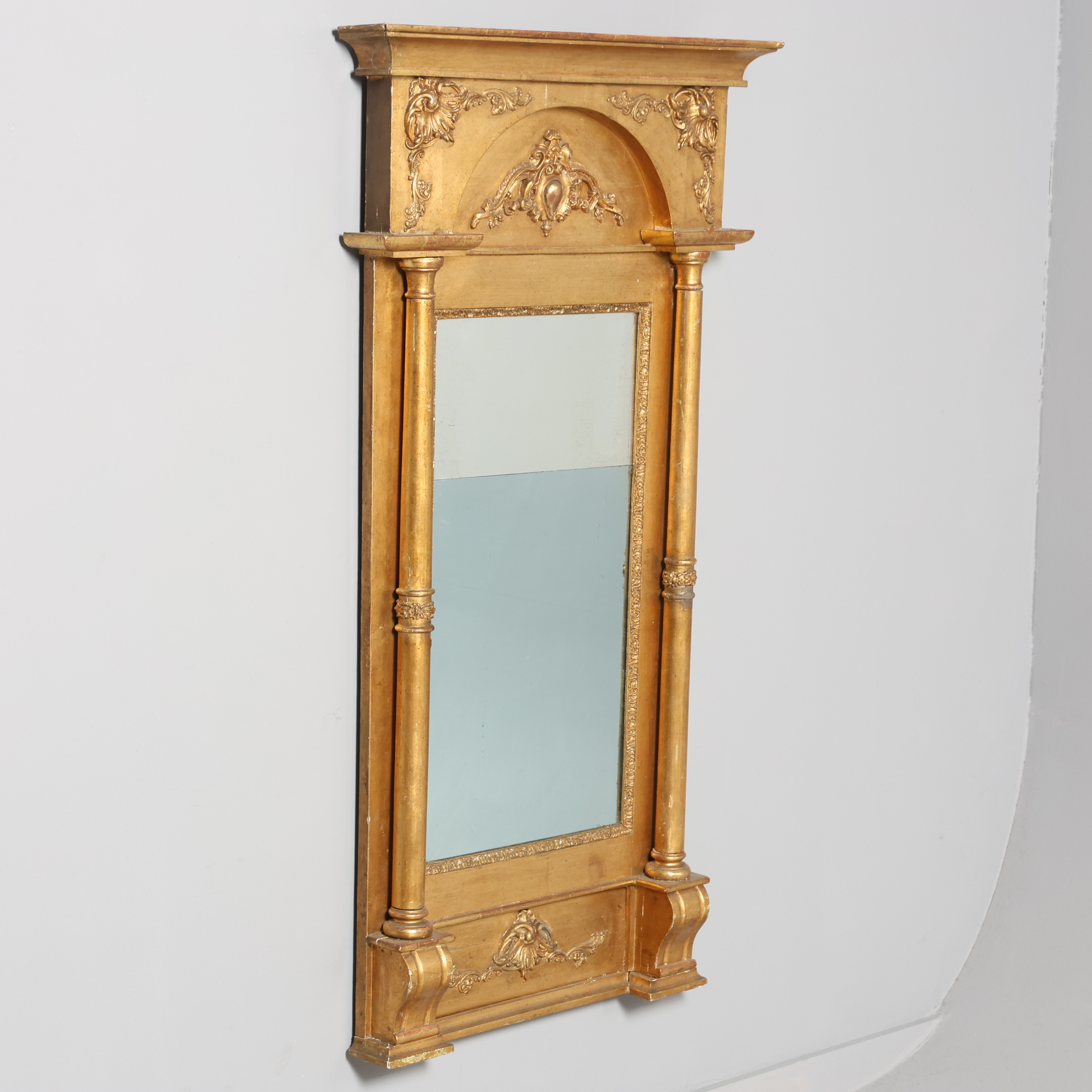 SPEGEL, empire, 1800-tal, förgylld träram.