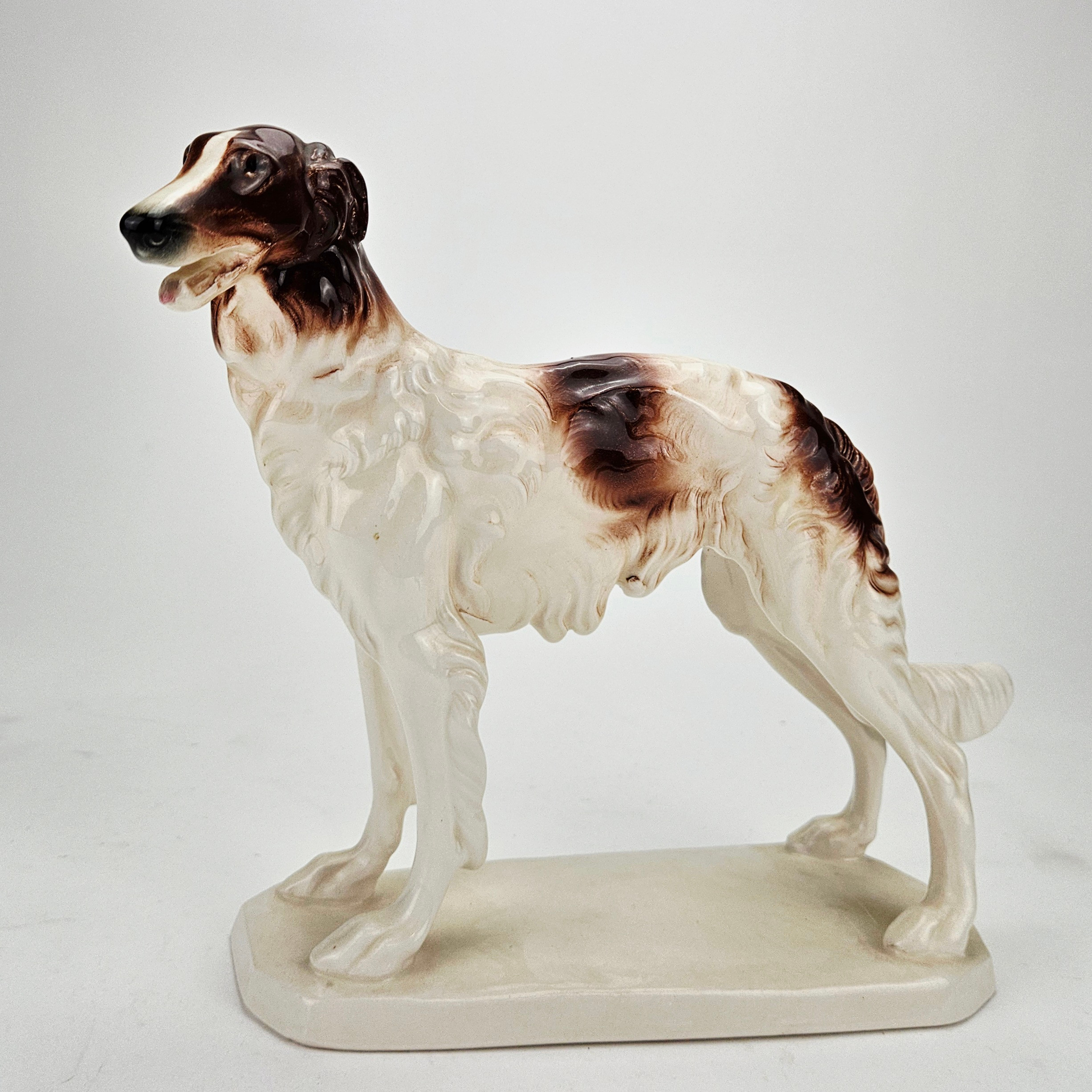 FIGURIN, porslin, Borzoi, VEB Zierkeramik Katzhütte, Tyskland.