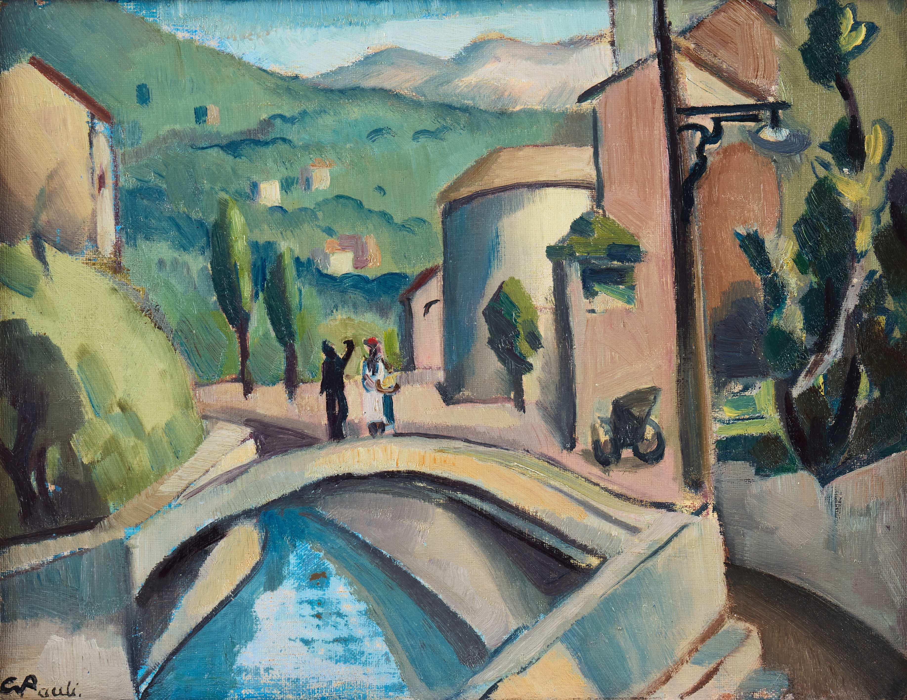 GEORG PAULI. Italiensk stadsbild.