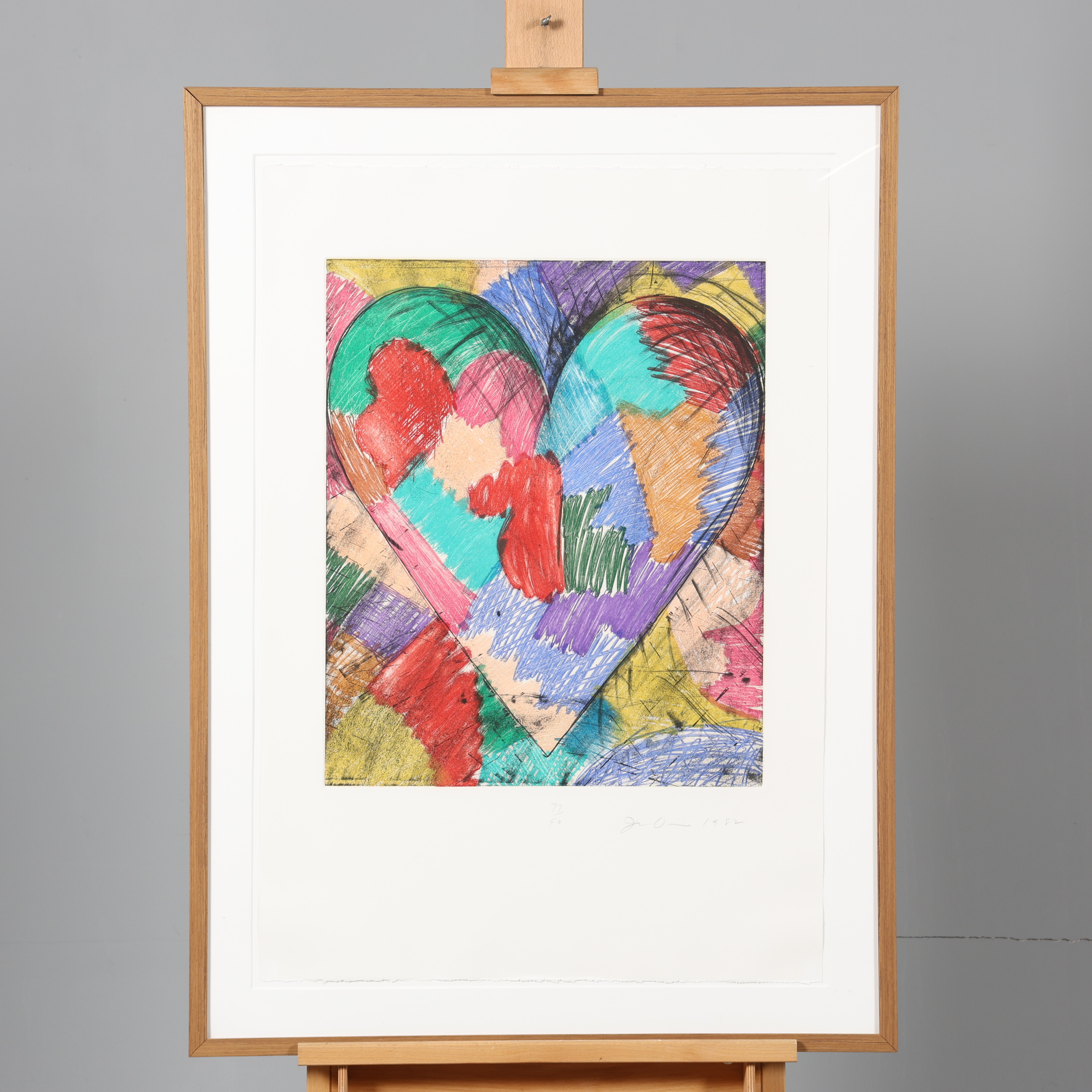 JIM DINE. LITOGRAFI, signerad, numrerad 77/90, daterad 1982.