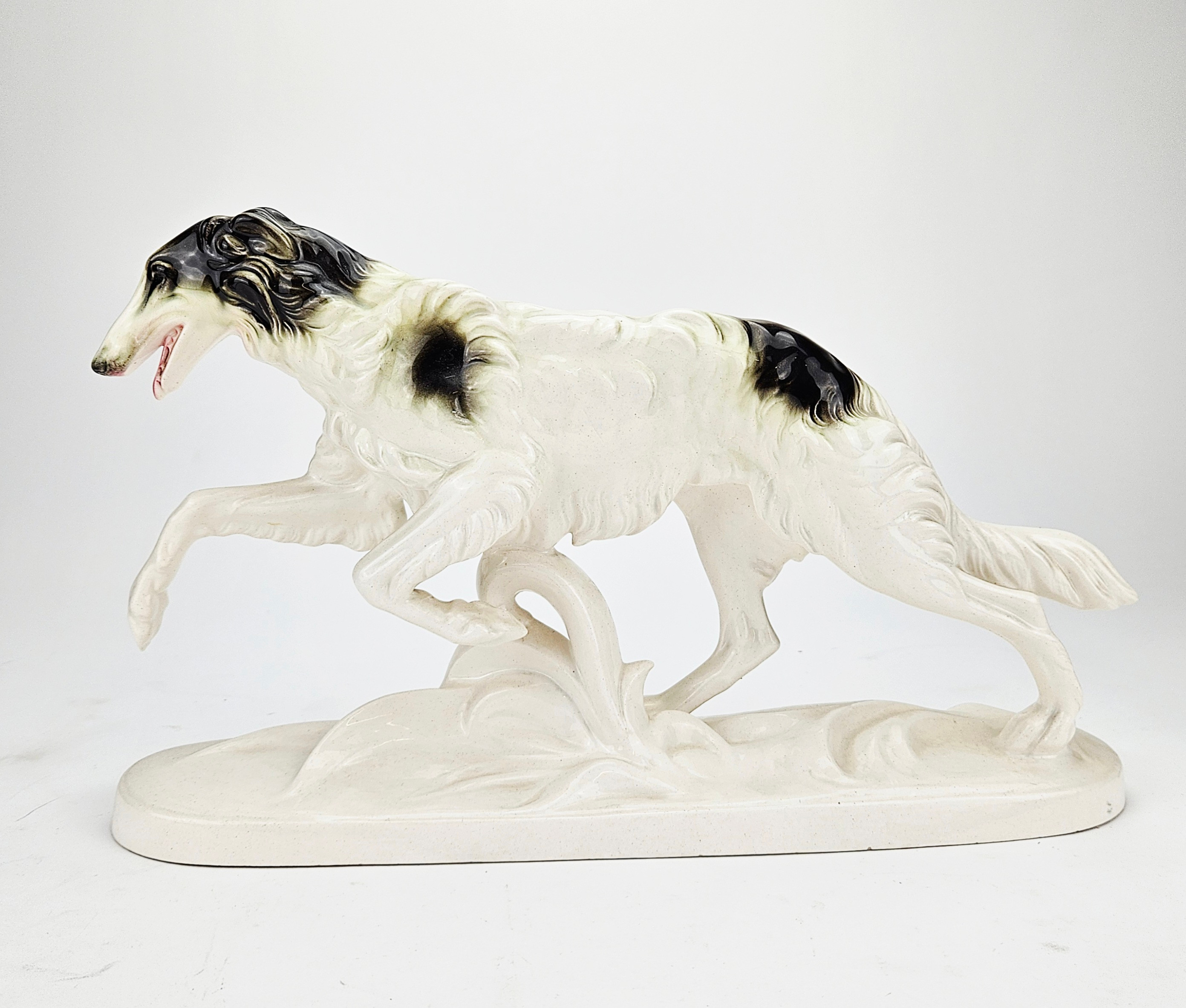 FIGURIN, porslin, Borzoi, Hertwig & Co, Tyskland.