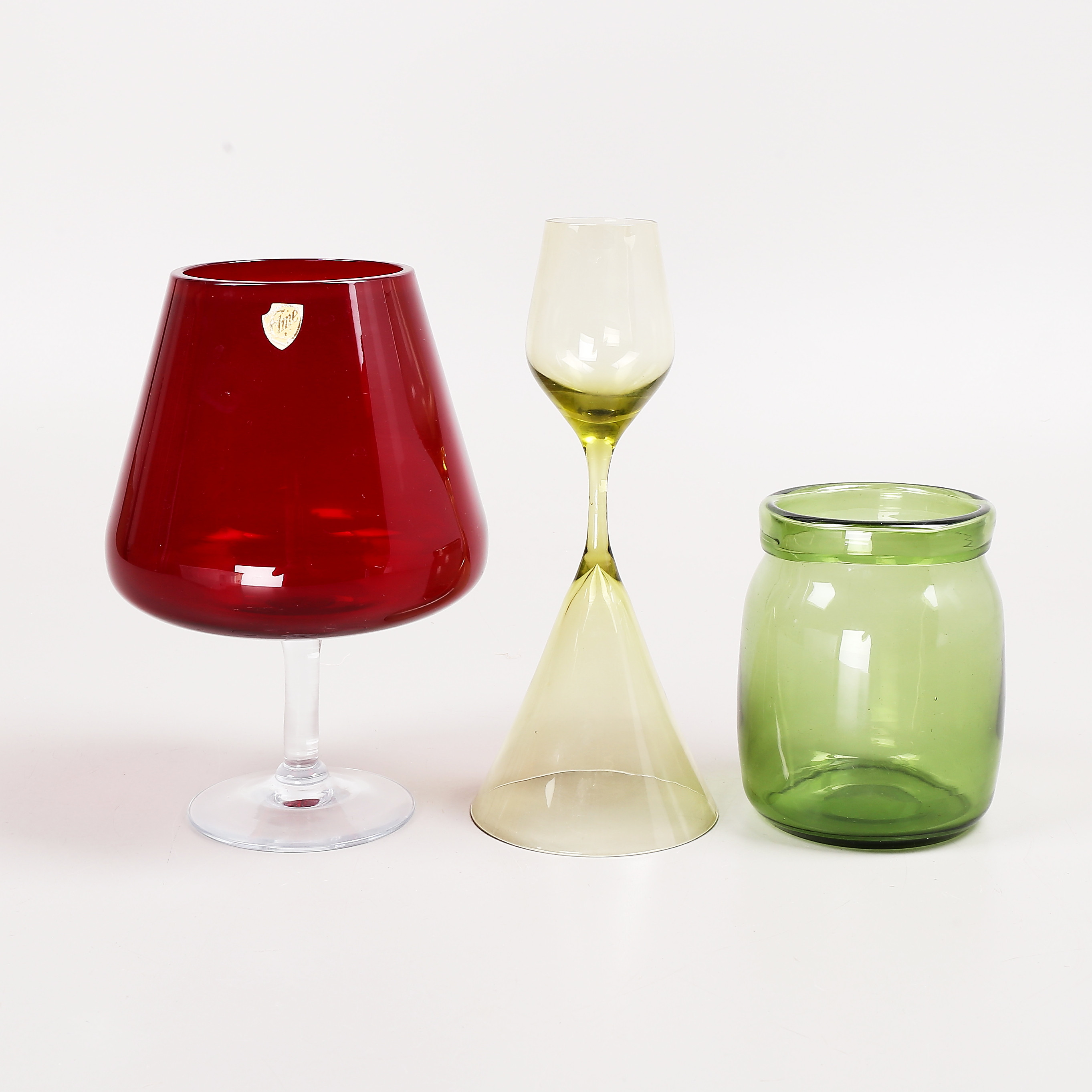 VASER, 3 st, glas, Boda, Elme mm.