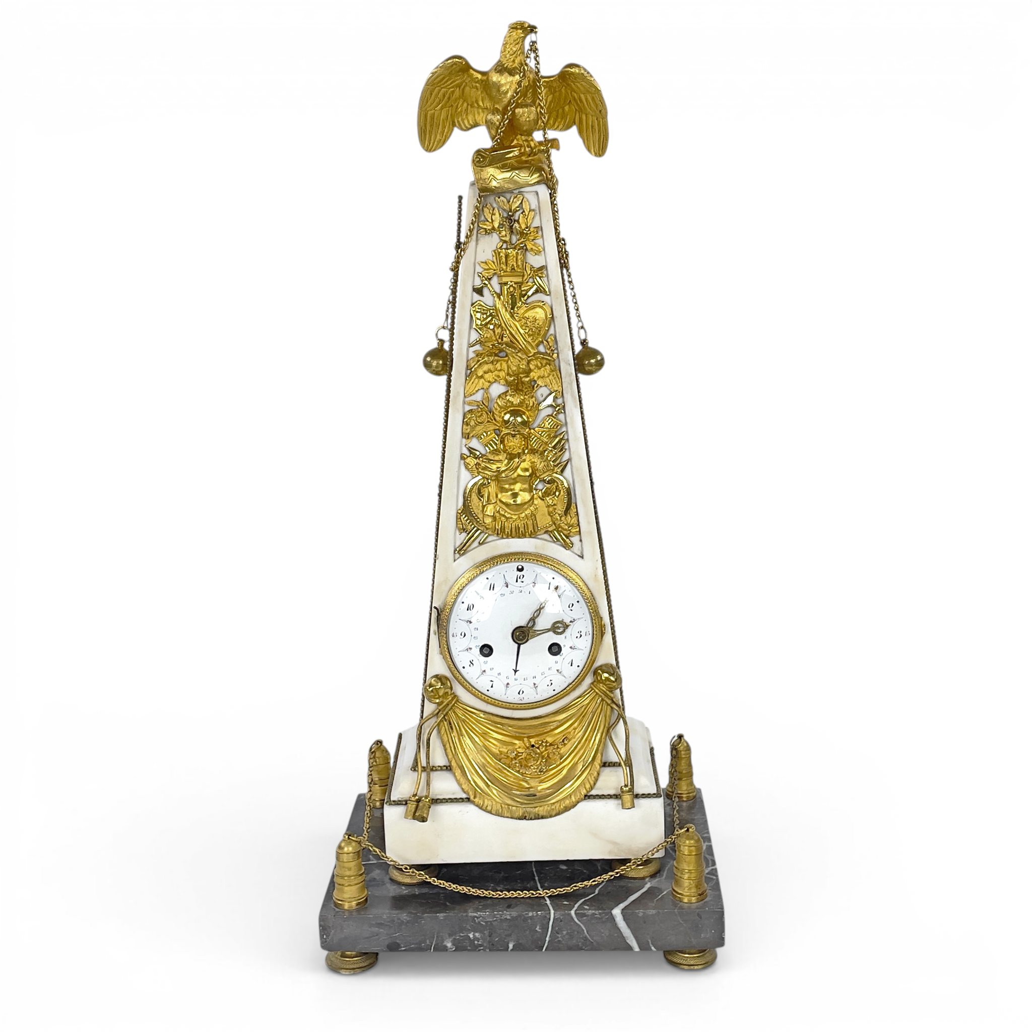 BORDSPENDYL, Pendule Obelisque, Paris, Frankrike, 1700-tal.