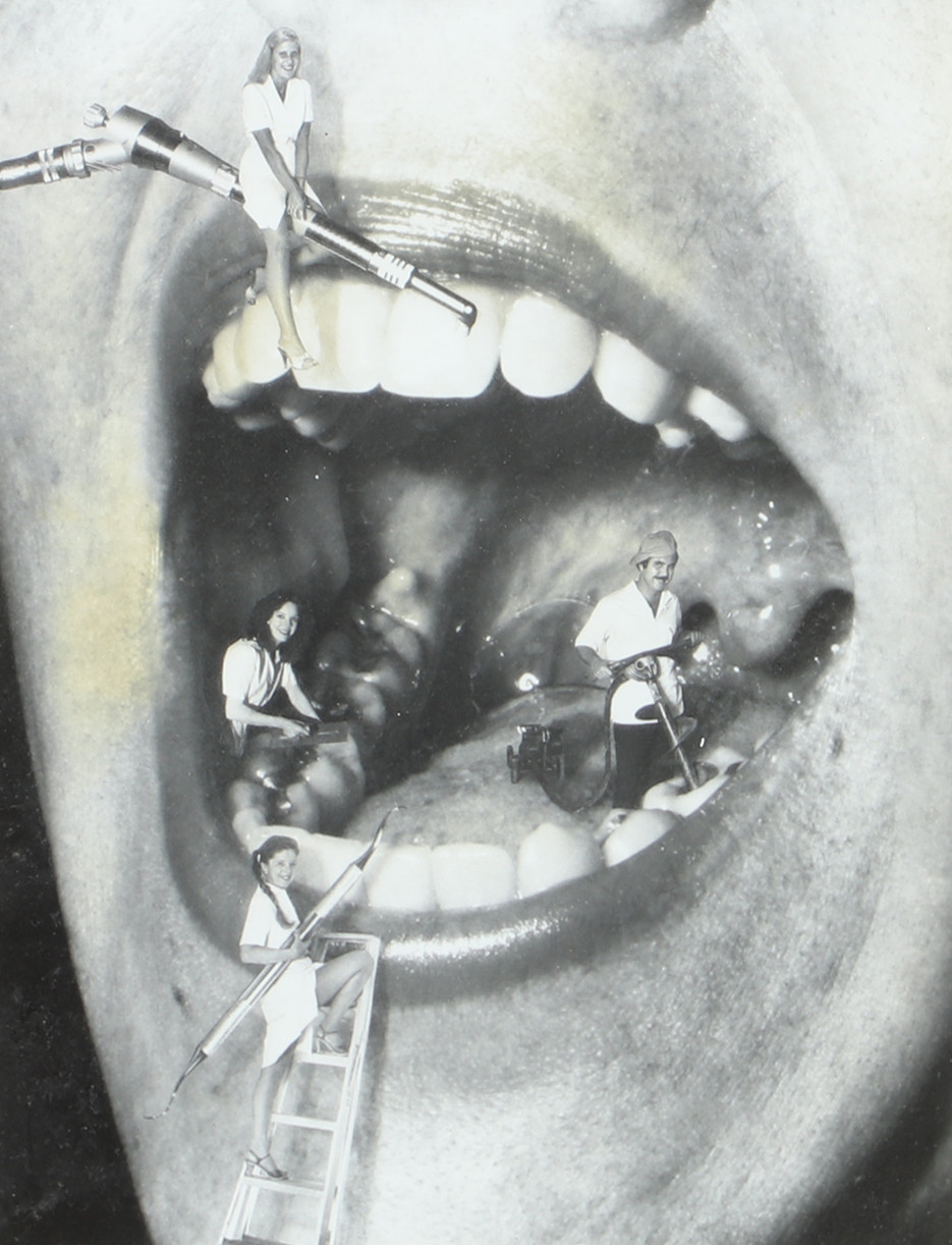 MICHAEL COMBS. "The bicuspid brigade", fotokomposition, signerad Combs '81.