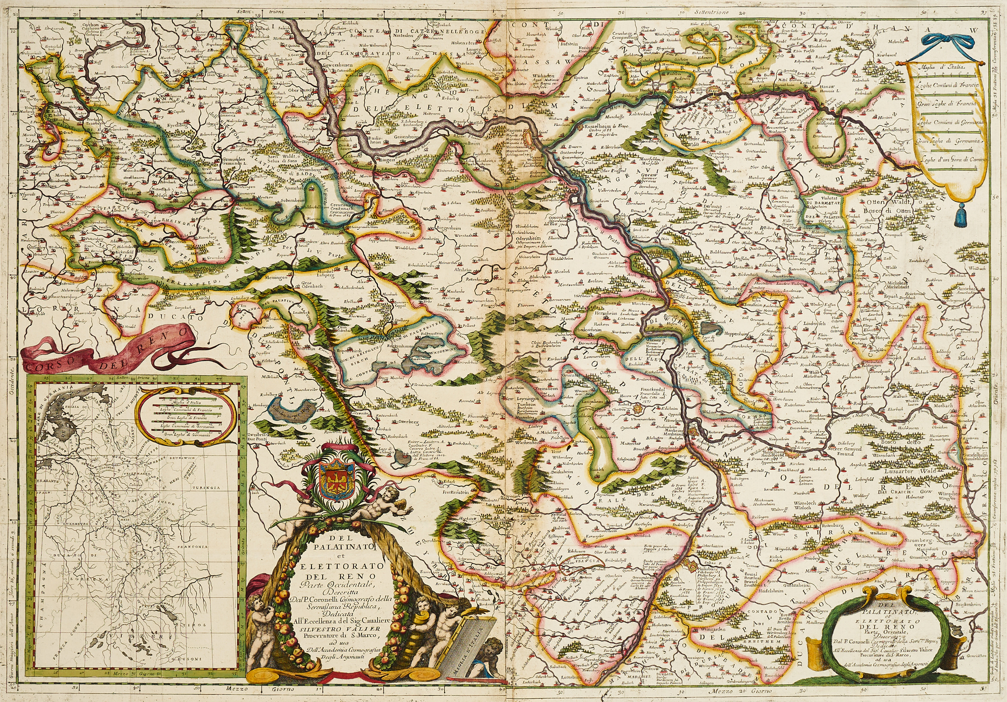 CORONELLI, Del Palatinato et Elettorato Del Reno, ca 1690.