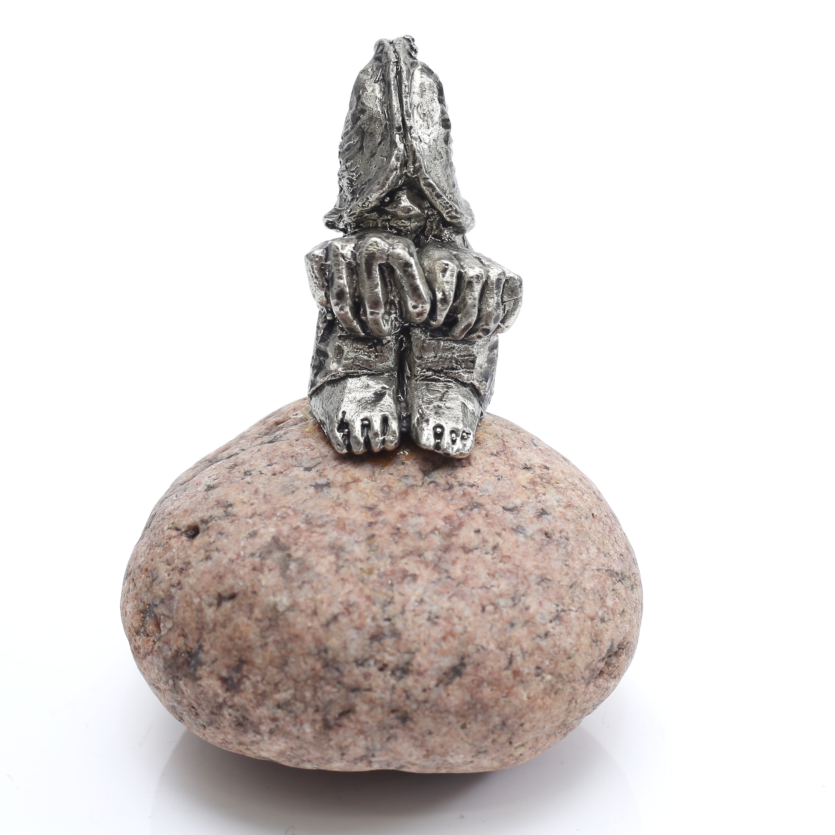 HENRY GUSTAFSSON. Skulptur, "Myling", sten och tenn, signerad Harry G -99.