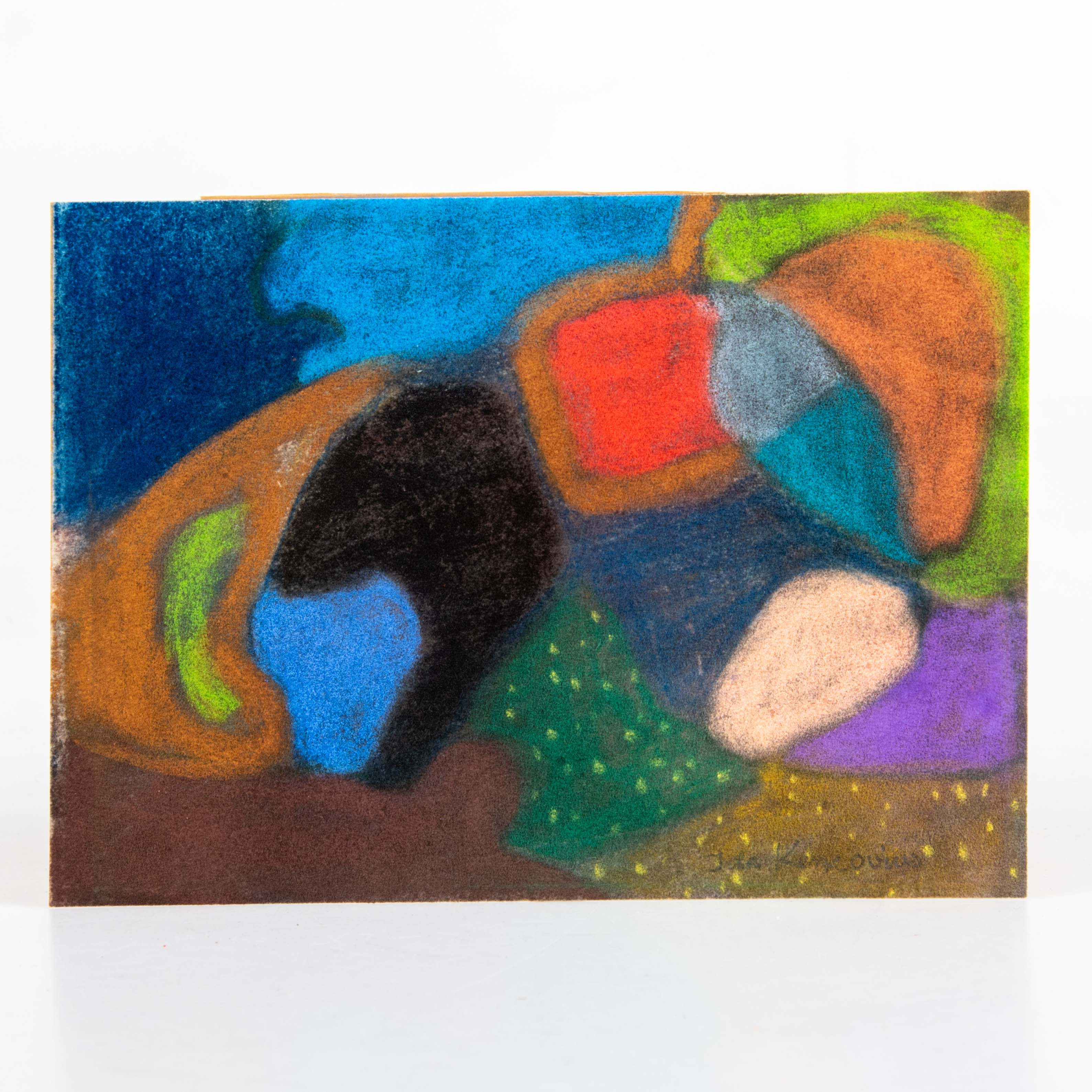 IDA KERKOVIUS (FRANKRIKE 1879-1970. pastell på papper, modernistiskt komposition, Bauhaus-kretsen.