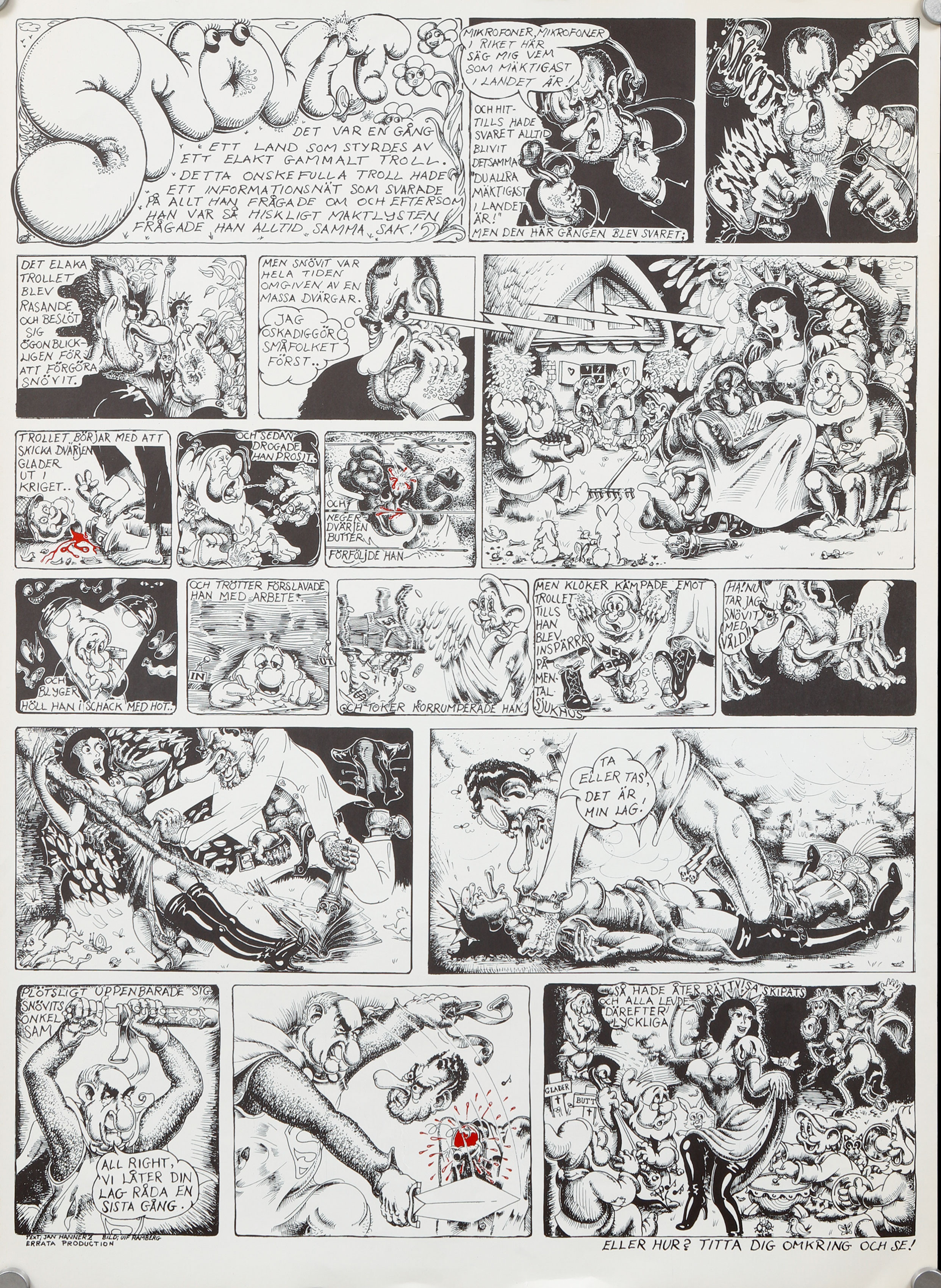 ULF RAHMBERG. Affischer, 2 stycken, "Capitolium" och "Snövit".
