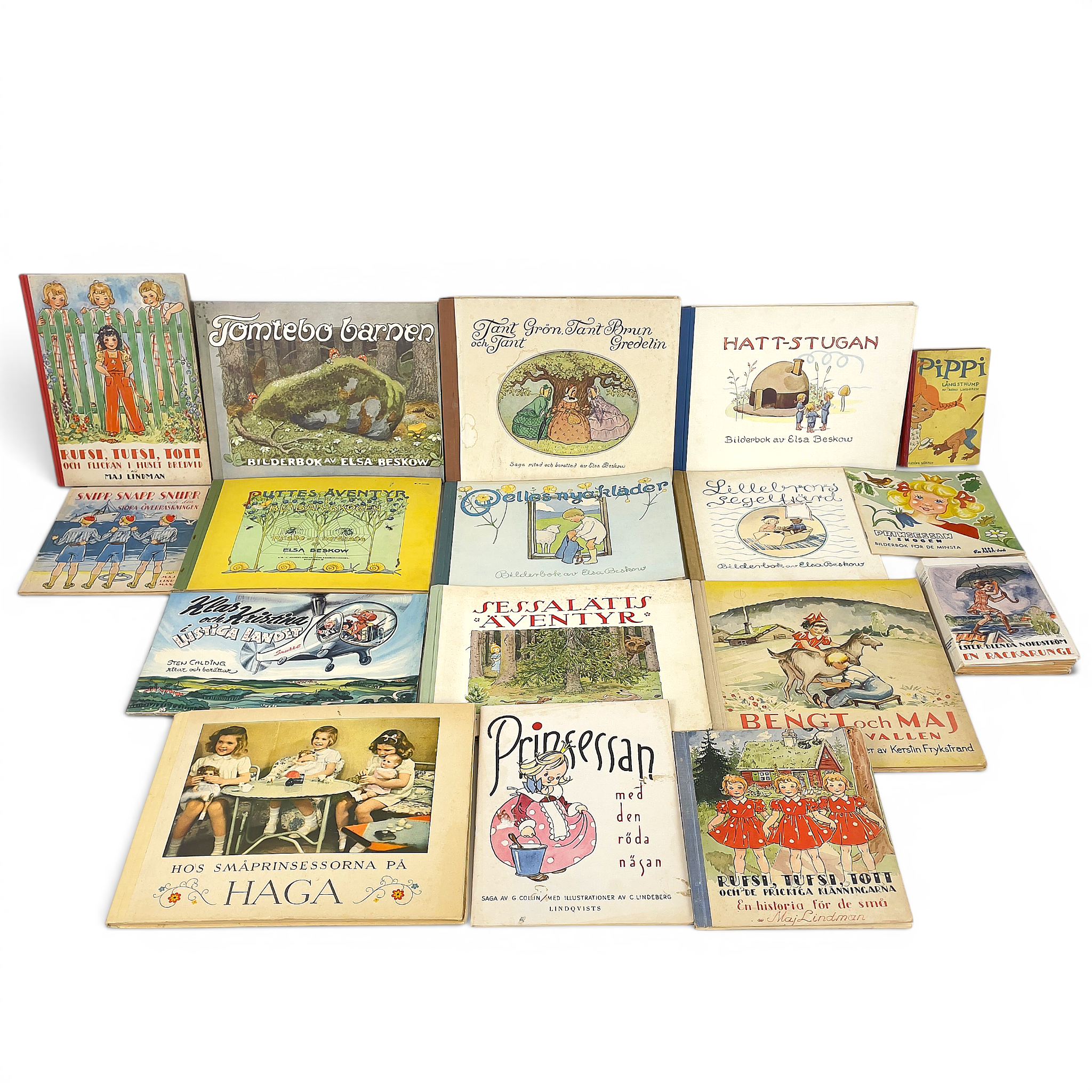 PARTI BARNBÖCKER, 17 delar, varav 9 st av Elsa Beskow.