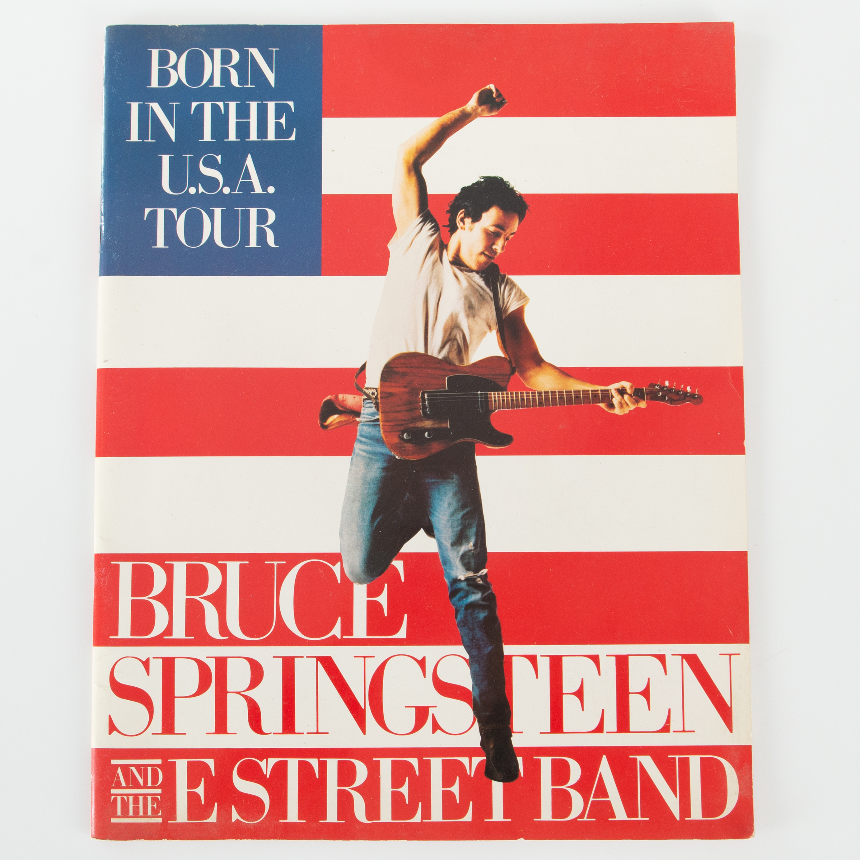 BRUCE SPRINGSTEEN AND THE E STREETY BAND FOTO/TURNÉPROGRAM FRÅN BORN IN THE U.S.A TOUR.