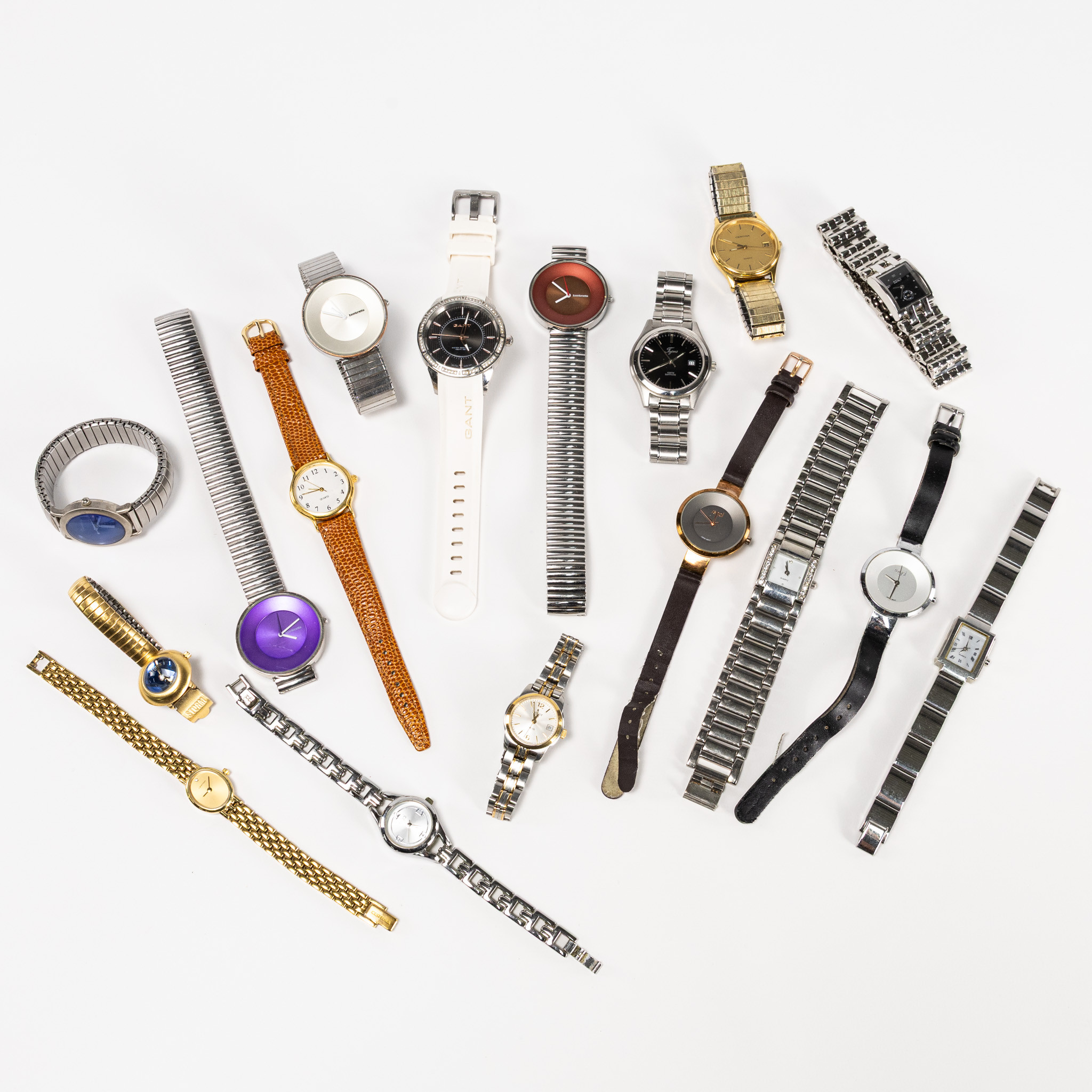 Armbandsur, 17 st, bl. a. Tissot, Certina.