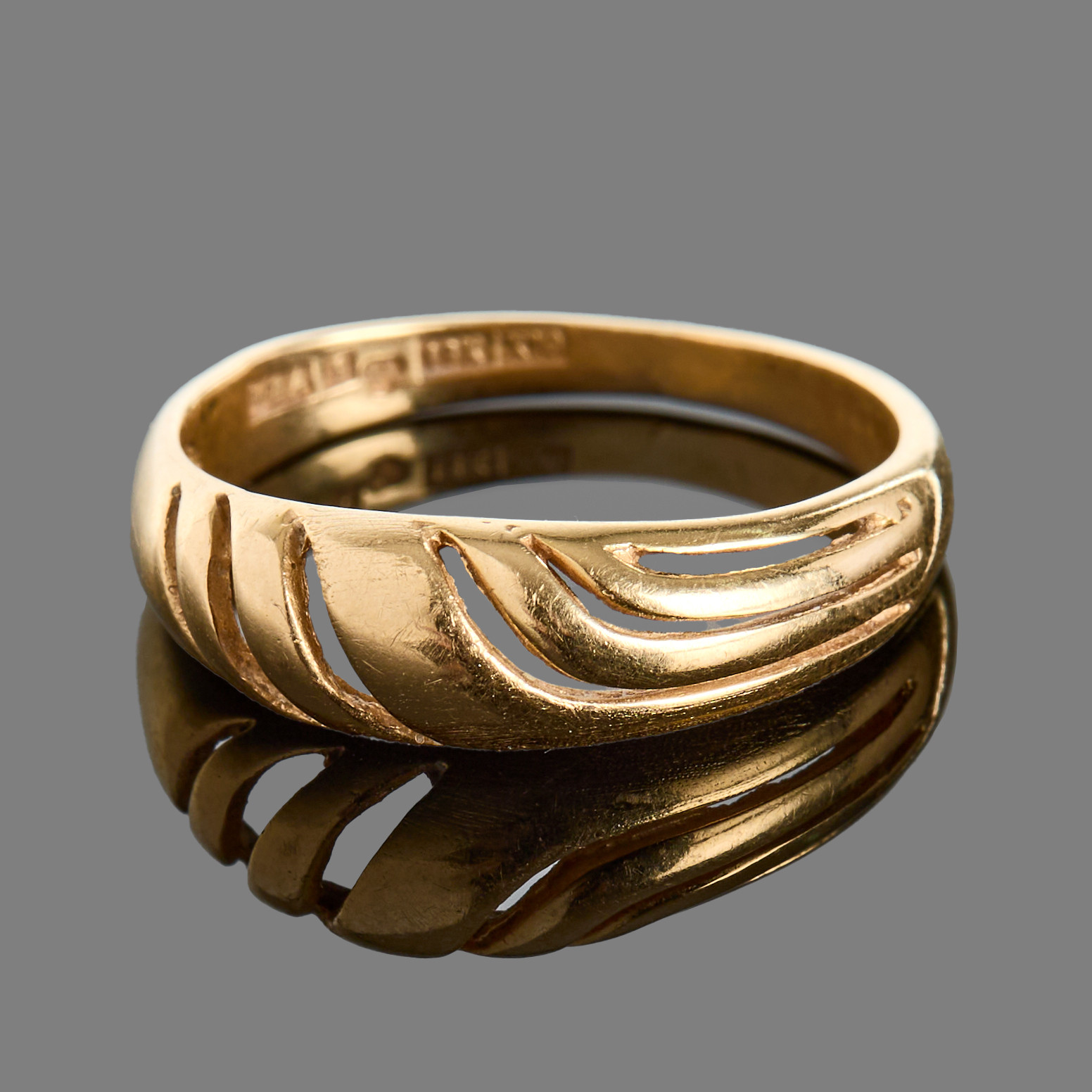 RING, 18k guld, genombruten dekor, Sävsjö Guldsmeds, 1996, Sävsjö.