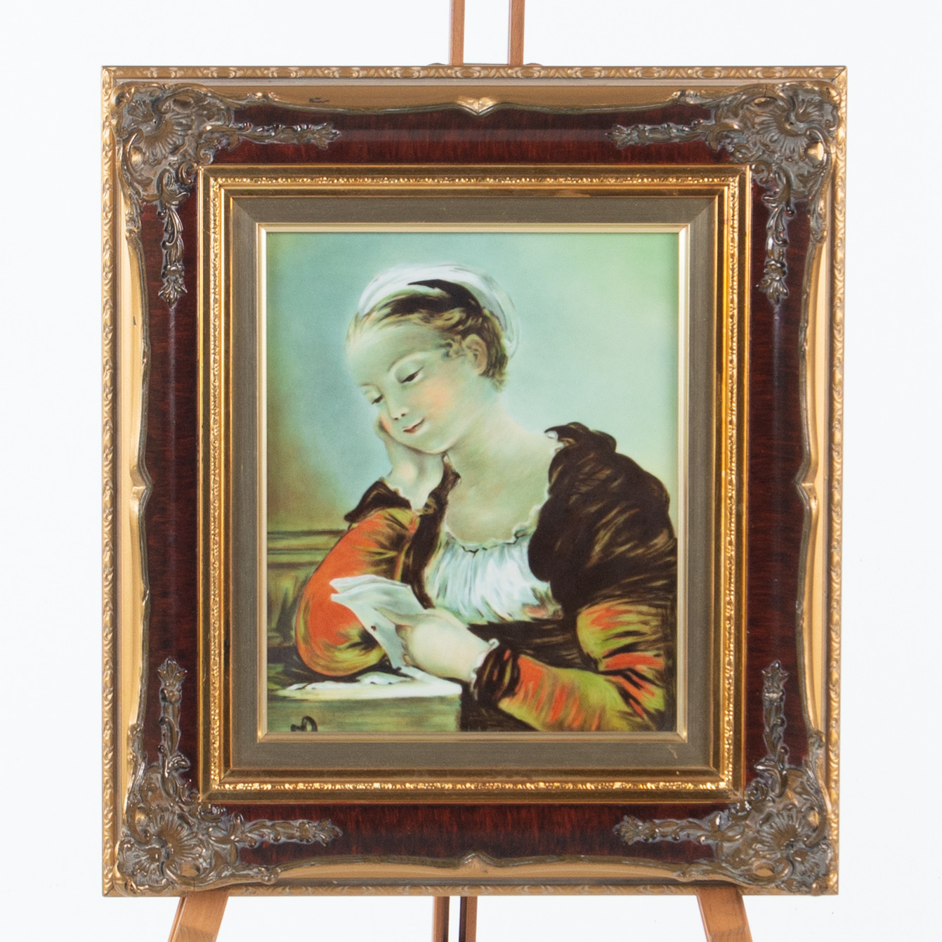 PORSLINSMÅLNING Rosenthal "Der brief von Fragonard 1732-1806".