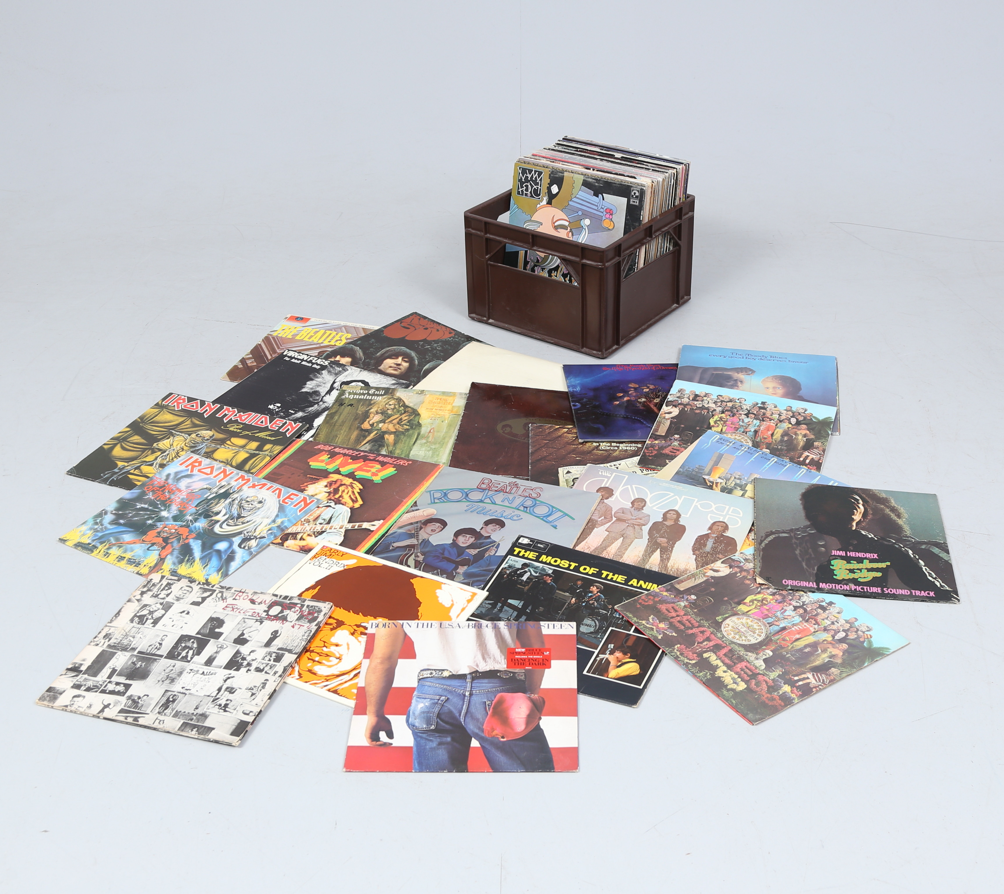 LP SKIVOR, rock och pop, b.la. The Beatles och Iron Maiden.