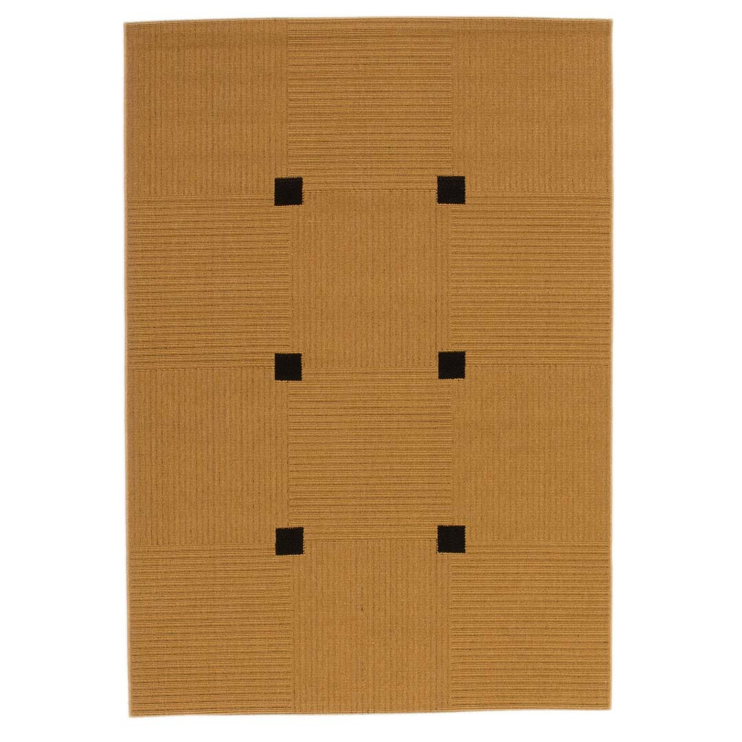 MATTA, Delta, beige/gultonad med rutmönster.