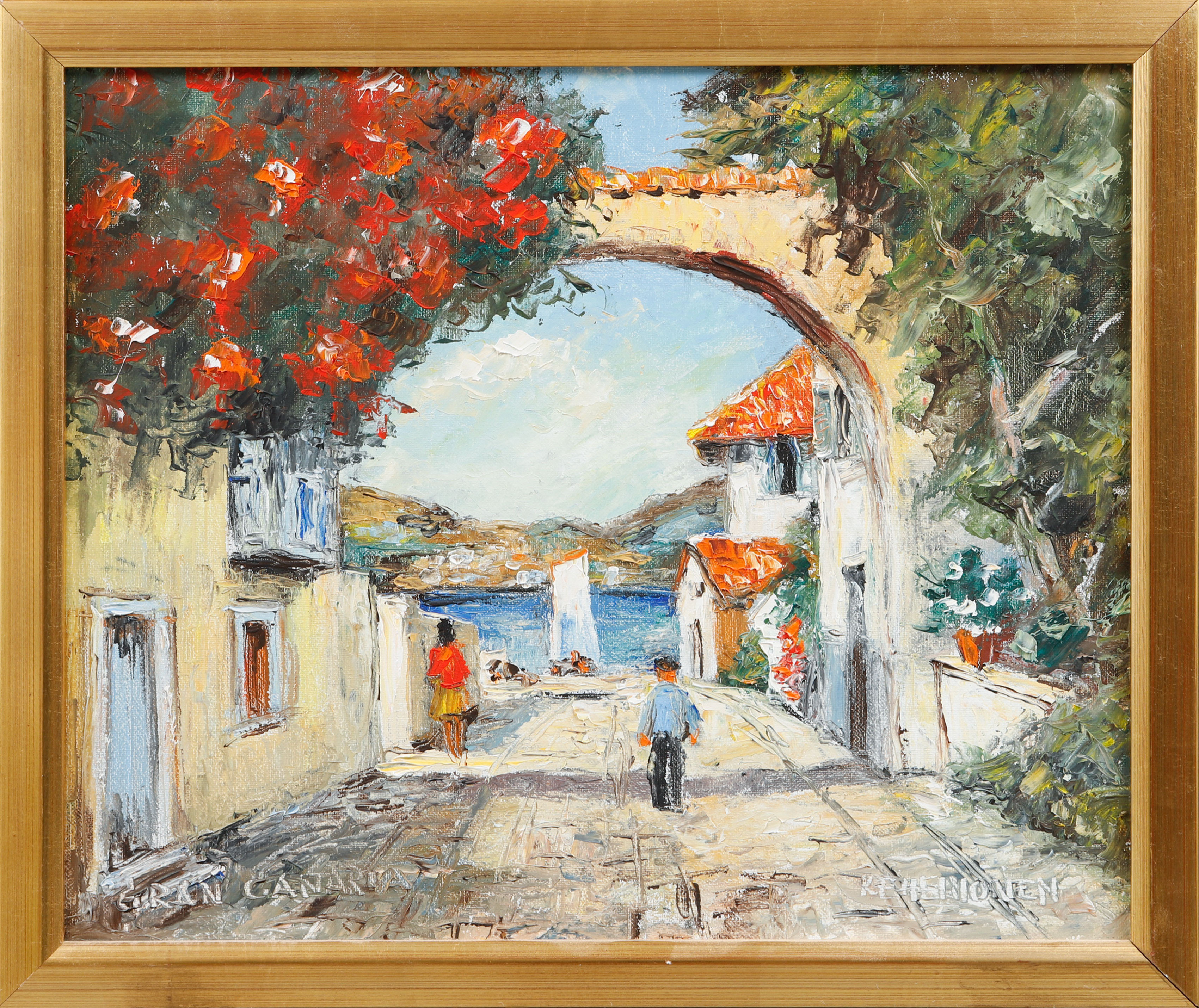 KURT HEINONEN. "Gran Canaria". Olja på duk, signerad.
