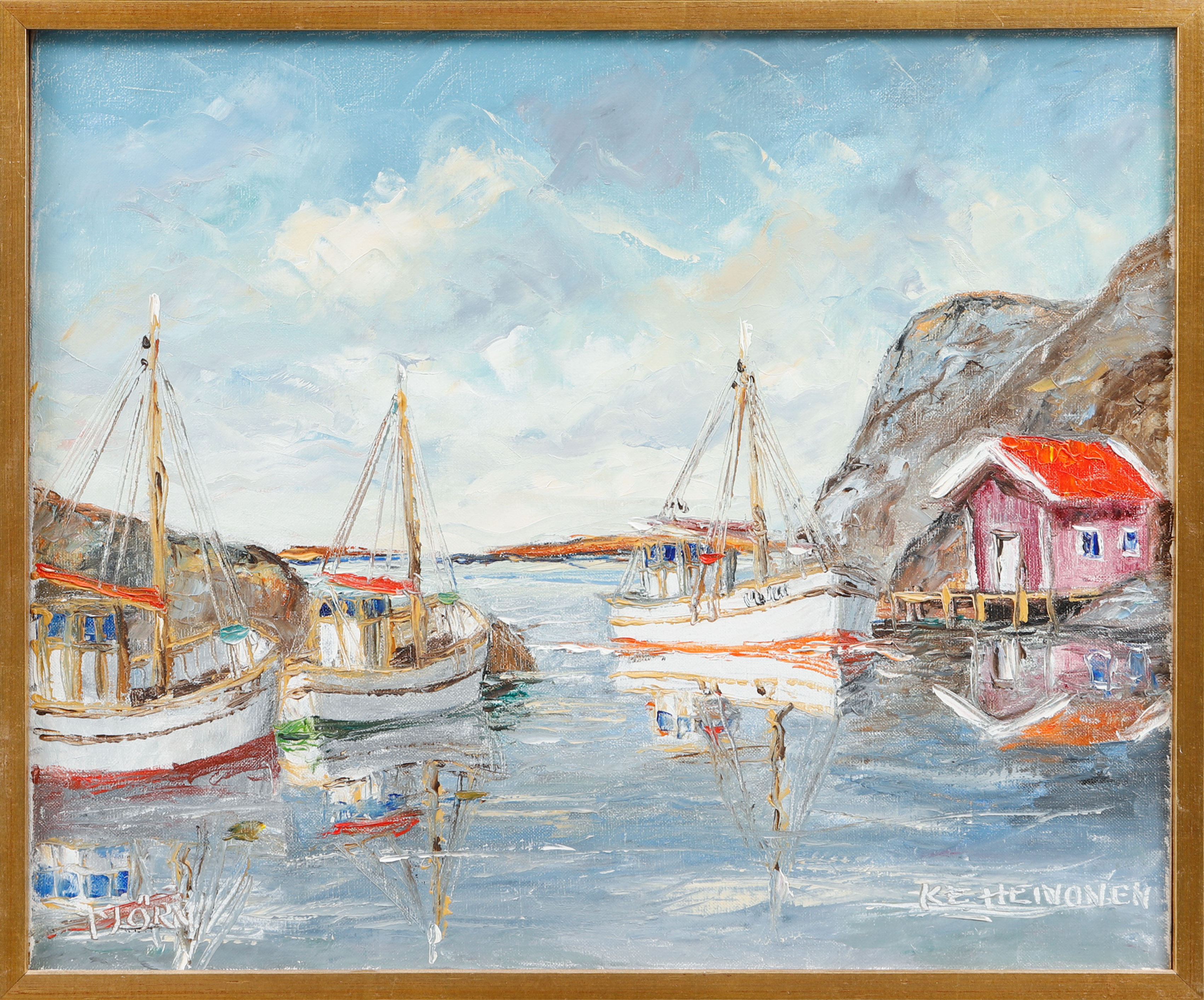 KURT HEINONEN. "Tjörn", olja på duk, signerad.