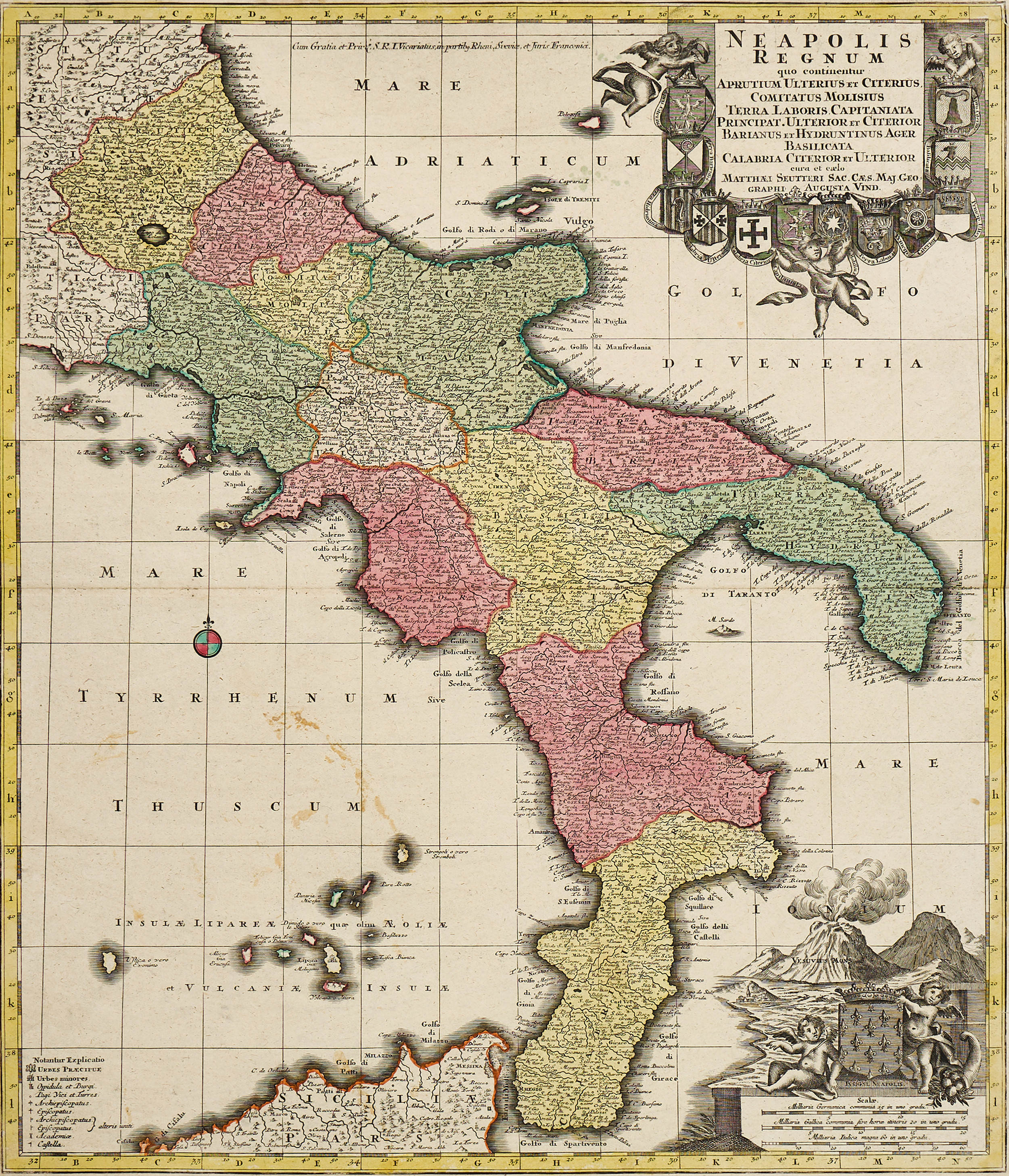 SEUTTER, Neapolis Regnum, ca 1740.