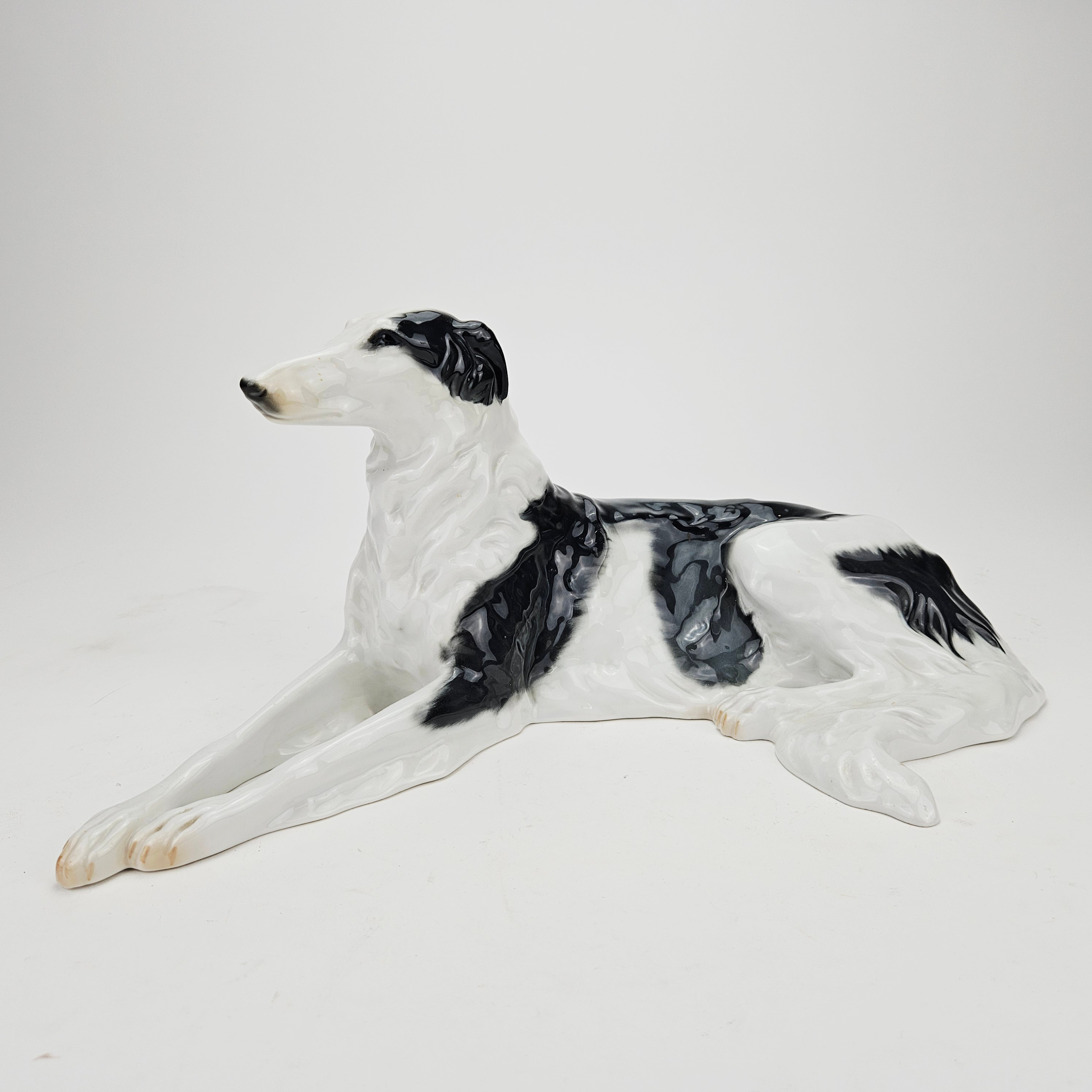 FIGURIN, porslin, Borzoi, Max Valentin, Rosenthal, Tyskland.