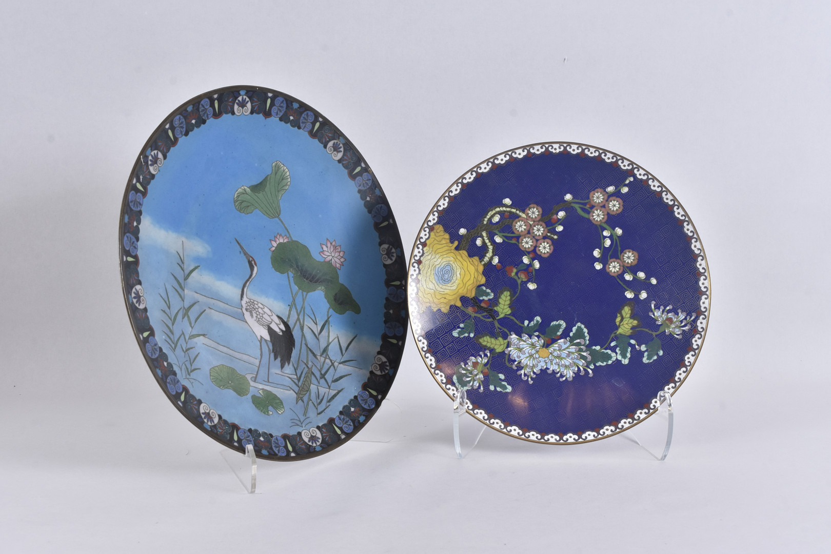 FAT, CLOISONNÉ, 2 st, Japan, antagligen Taishô.