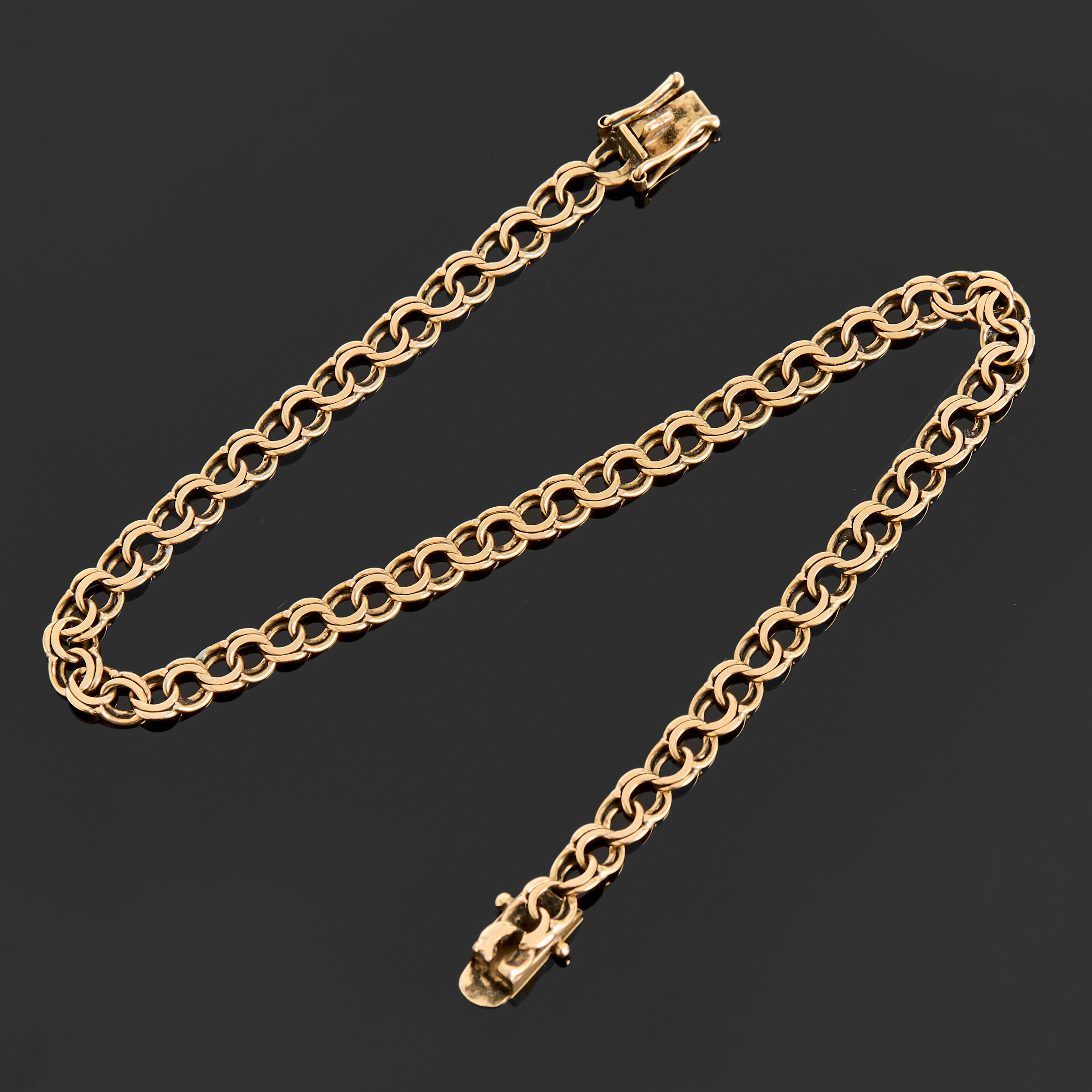 ARMBAND, 18k guld, bismarck-länk, Hildens Guldvaror, 1959, Sala.