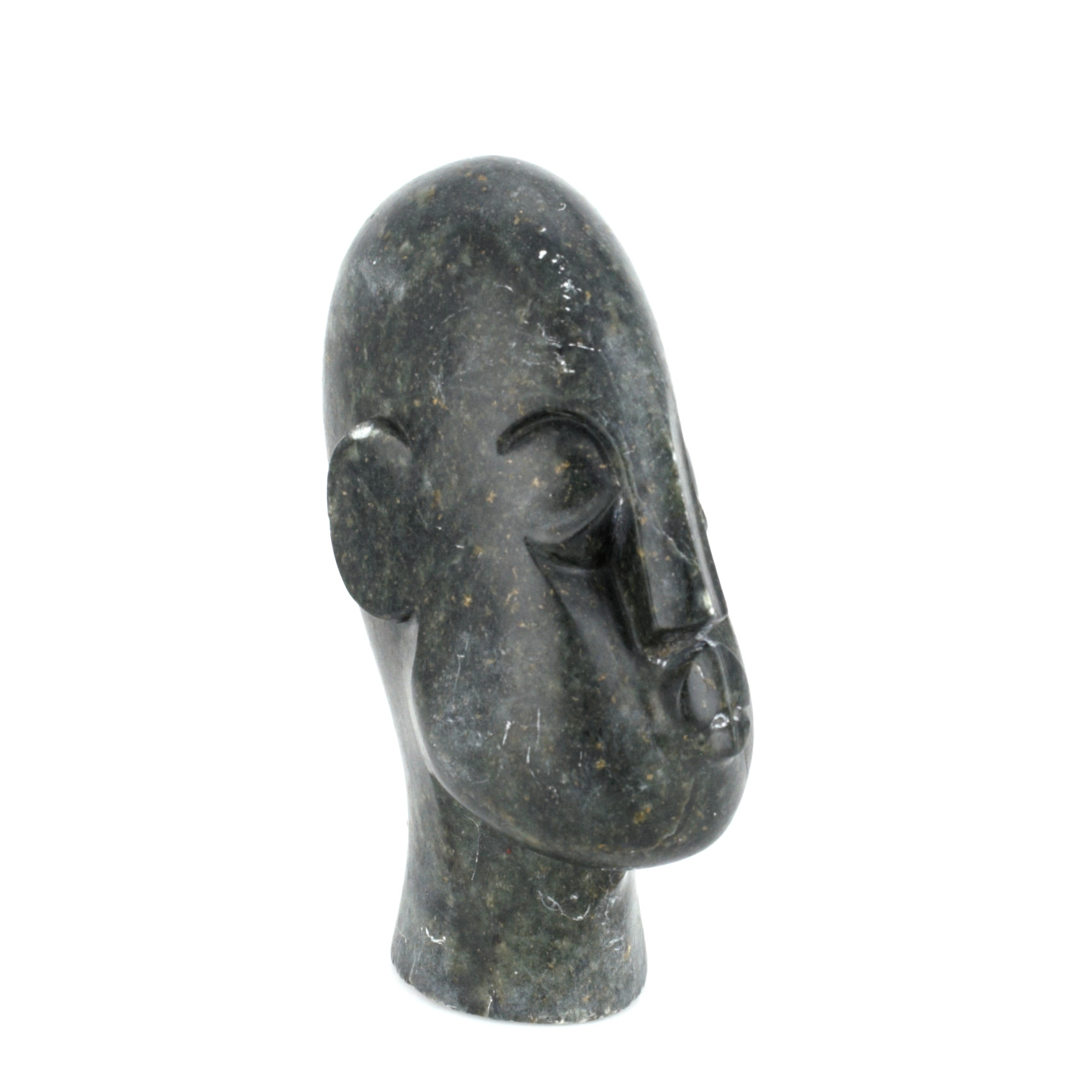 OIDENTIFIERAD KONSTNÄR. Skulptur, byst, sten, märkt möjligen G Chikwanua, 1969.