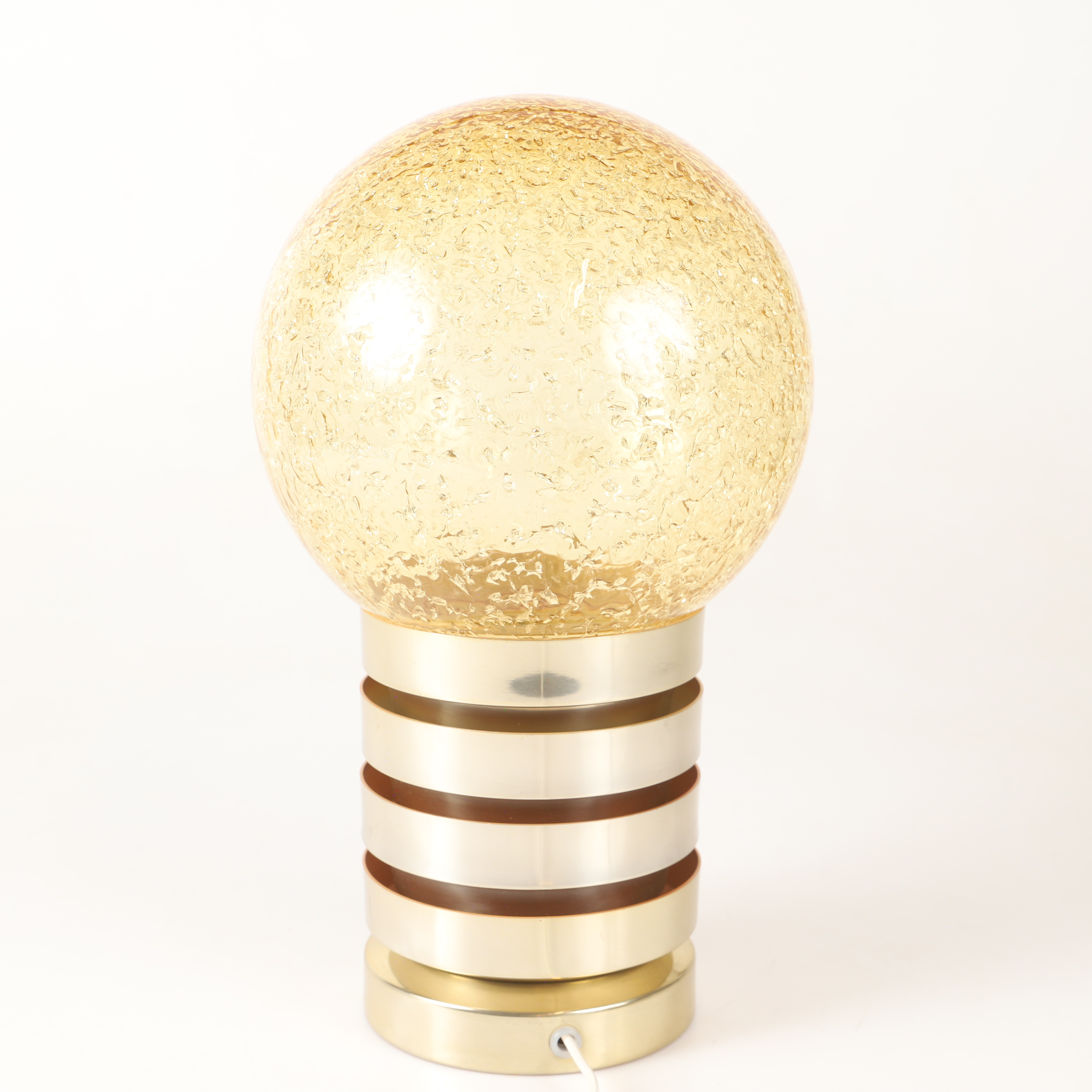 BORDSLAMPA, glas/metall, Fåglavik, 1960/70-tal.