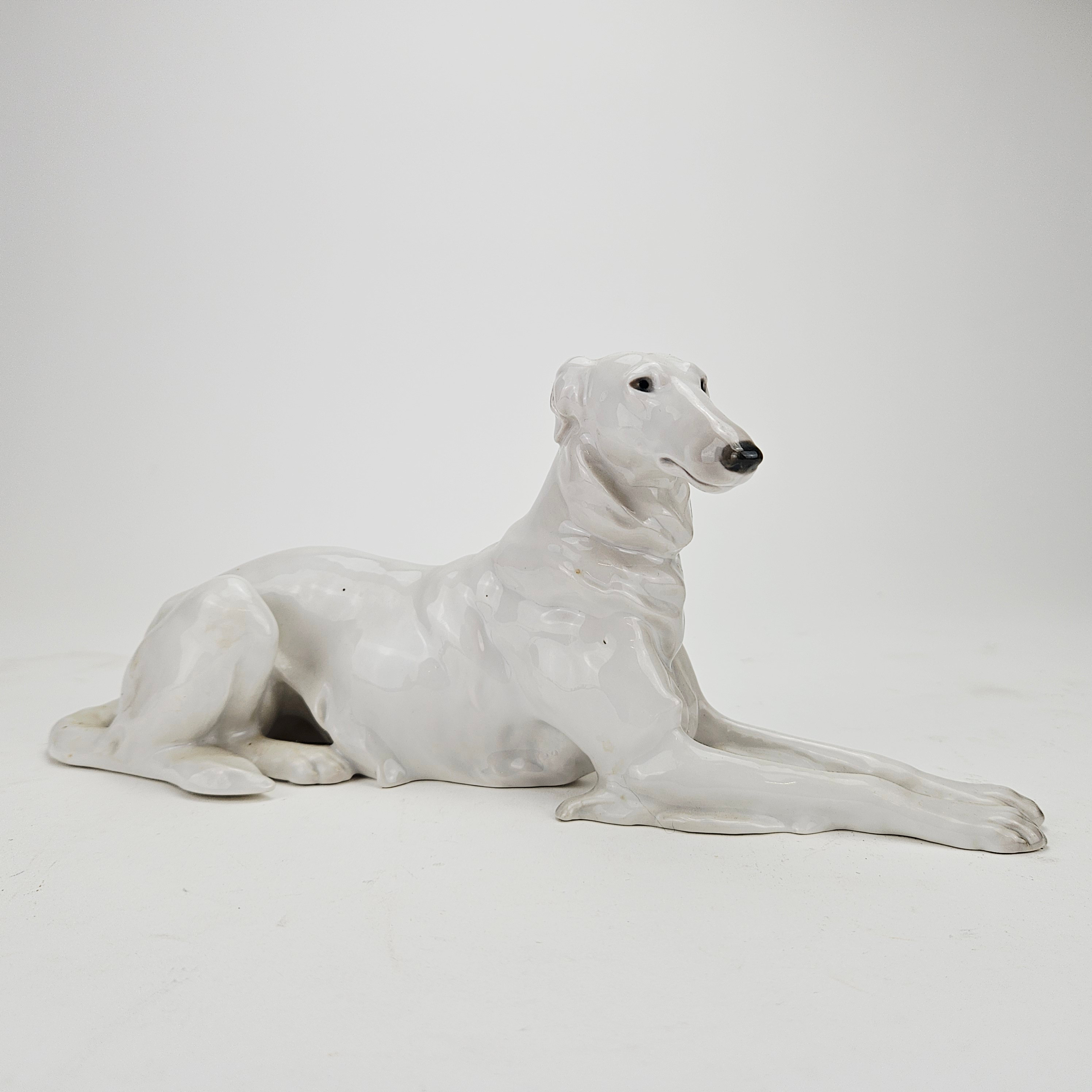 FIGURIN, porslin, Borzoi, Lauritz Jensen, Bing & Gröndahl, Danmark.