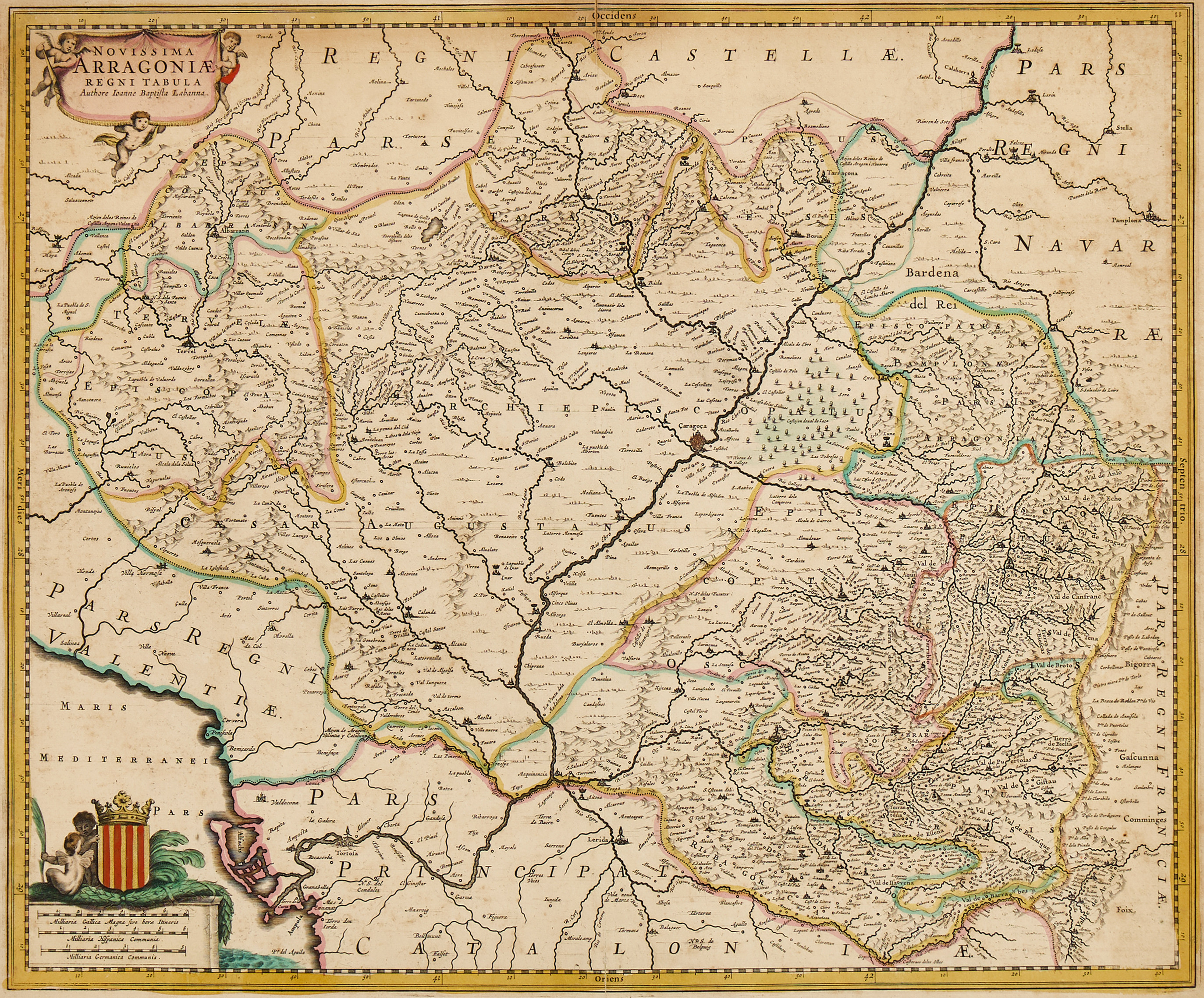 LABANNA, Novissima Arragoniæ Regni Tabula, ca 1680. (2).