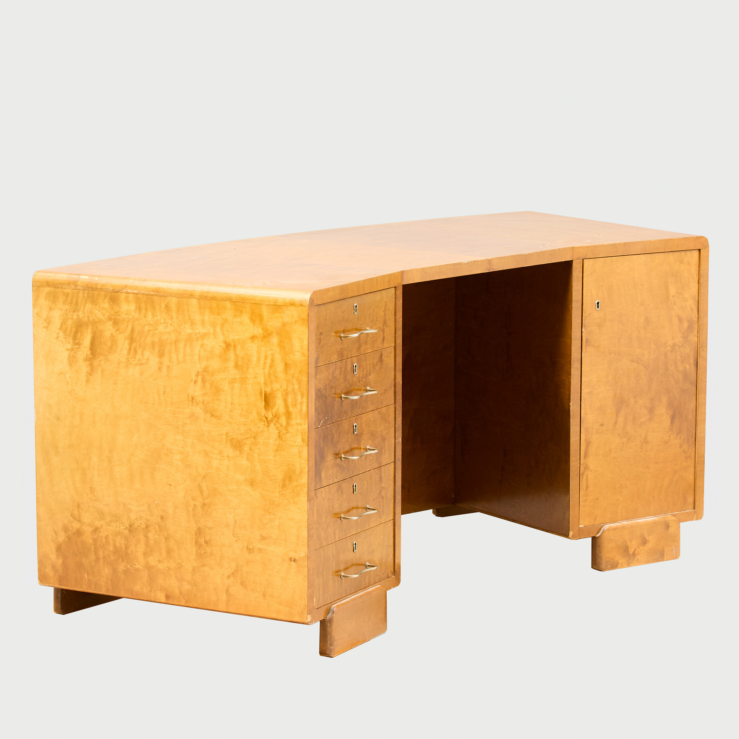 SKRIVBORD, bonad björk, 1930-tal.
