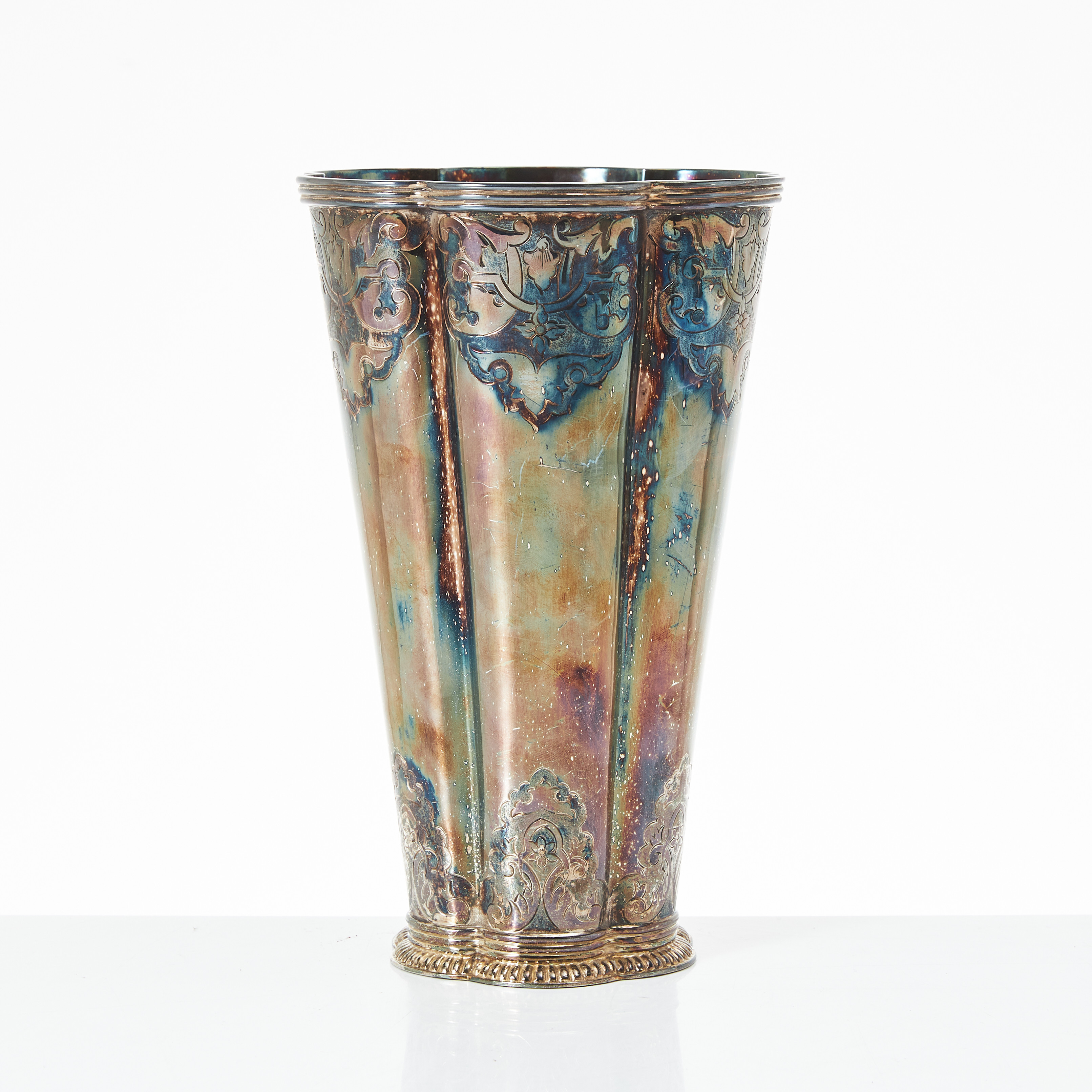 TAGE GÖTHLIN. Pokal, silver, Tesi, Göteborg, 1951, graverad dekor, förgylld insida.