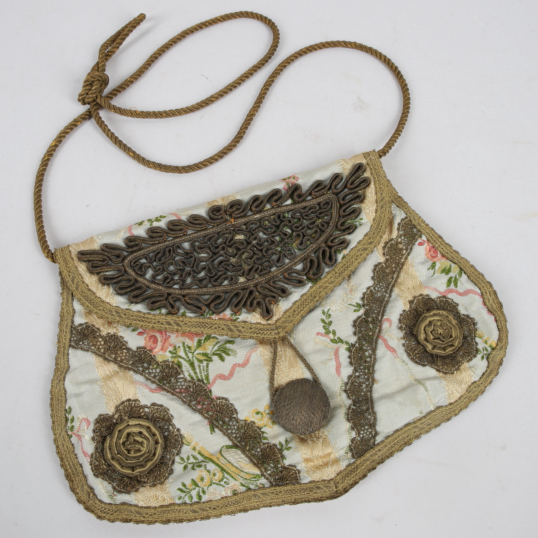 VÄSKA, broderi, 1800/1900-tal.
