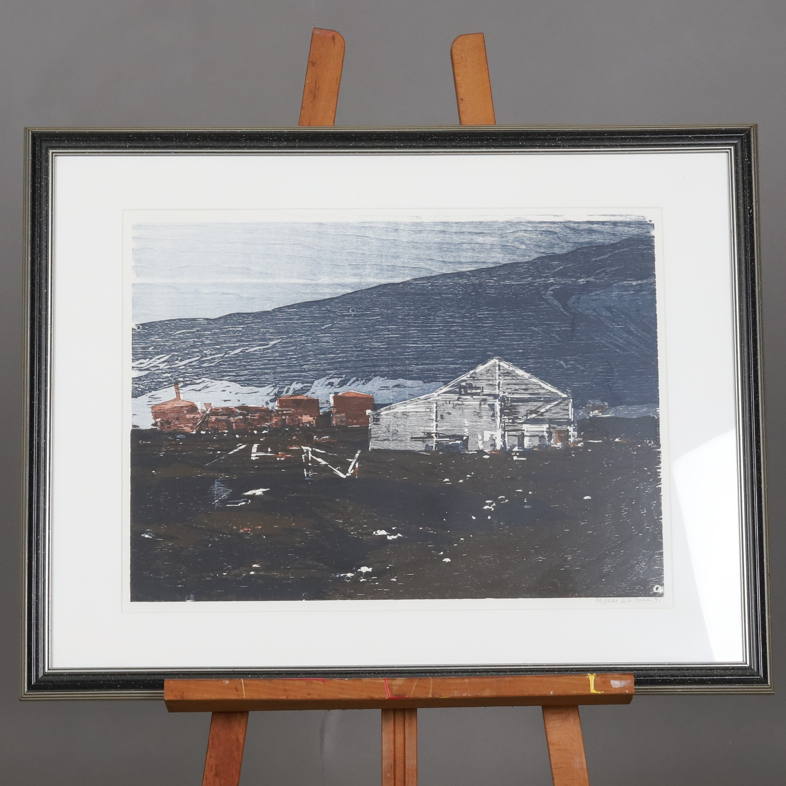 LARS LERIN. FÄRGTRÄSNITT, " Deception Island" signerad -91, 42/280.